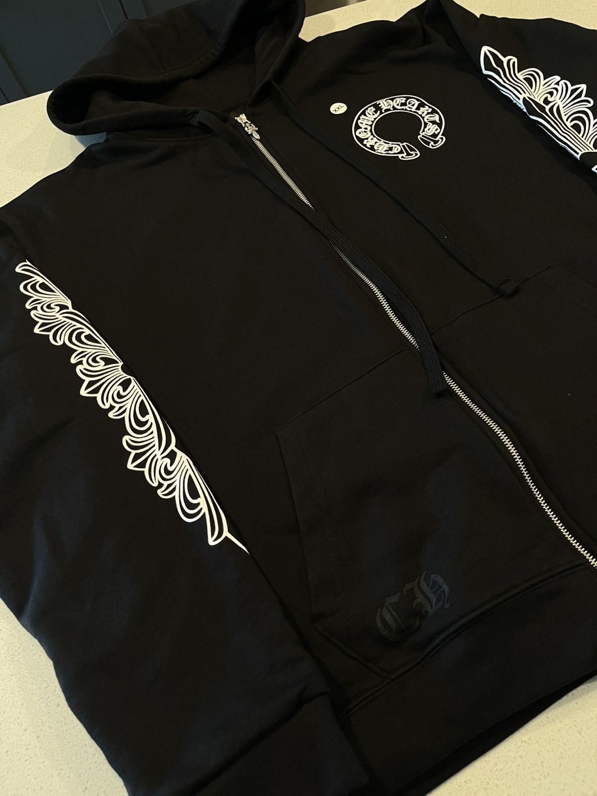 Chrome Hearts Chrome Hearts Horseshoe Floral Zip Up Size US XXL / EU 58 / 5 - 3 Thumbnail