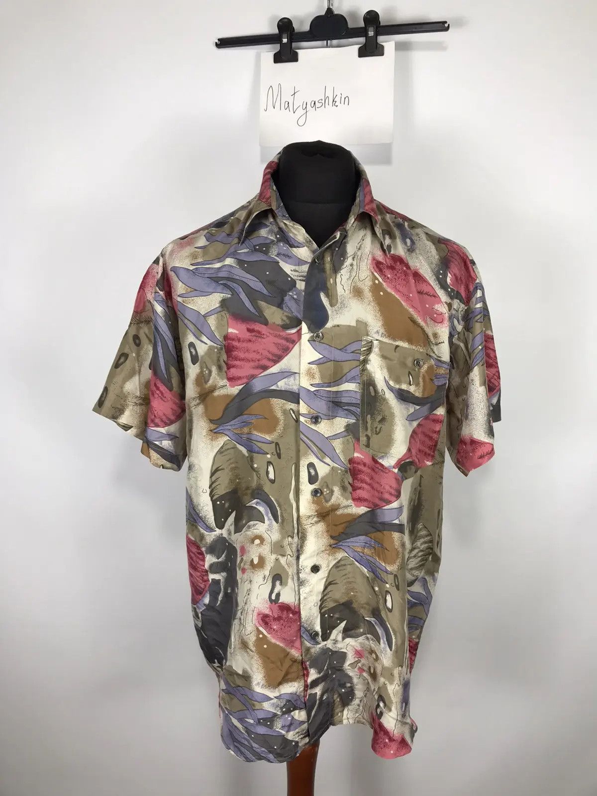 Vintage Vintage short sleeve shirt pure silk Size US M / EU 48-50 / 2 - 1 Thumbnail