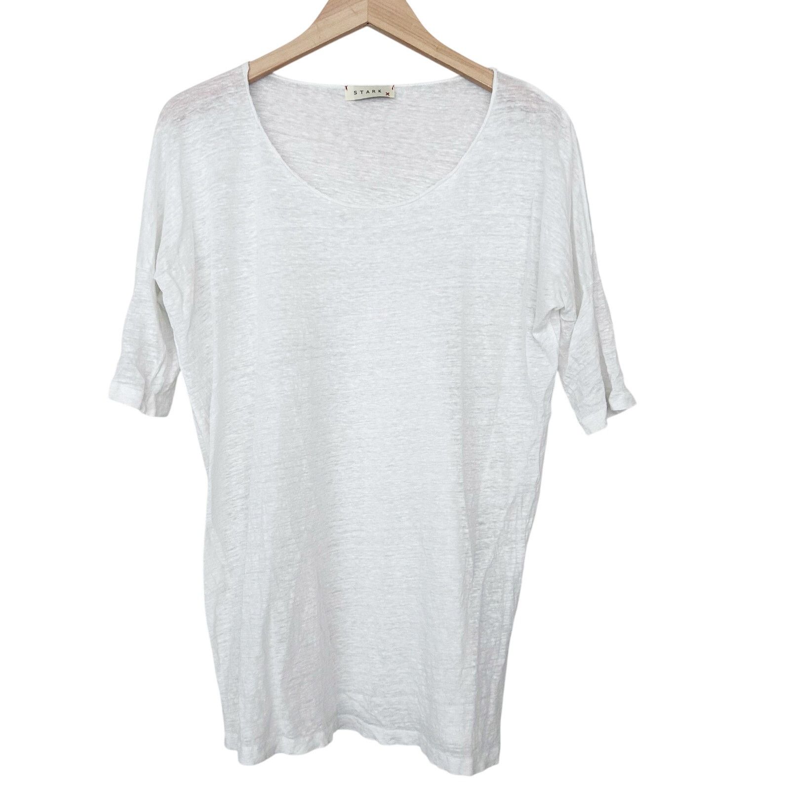 Other Stark X White 100% Linen Dolman Sleeve Shirt Sz S Size S / US 4 / IT 40 - 1 Thumbnail