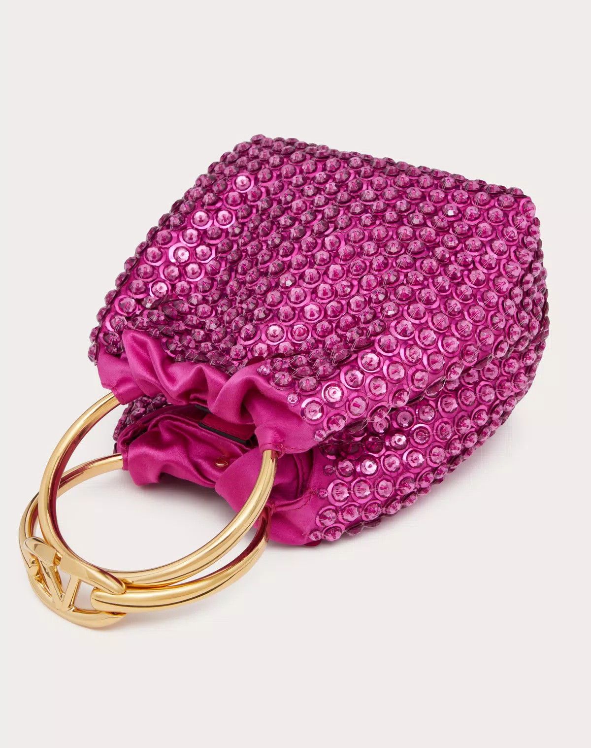 Valentino oc11z0725 Size:OS/Secrets Embroidered Bucket Bag in Pink Size ONE SIZE - 5 Thumbnail