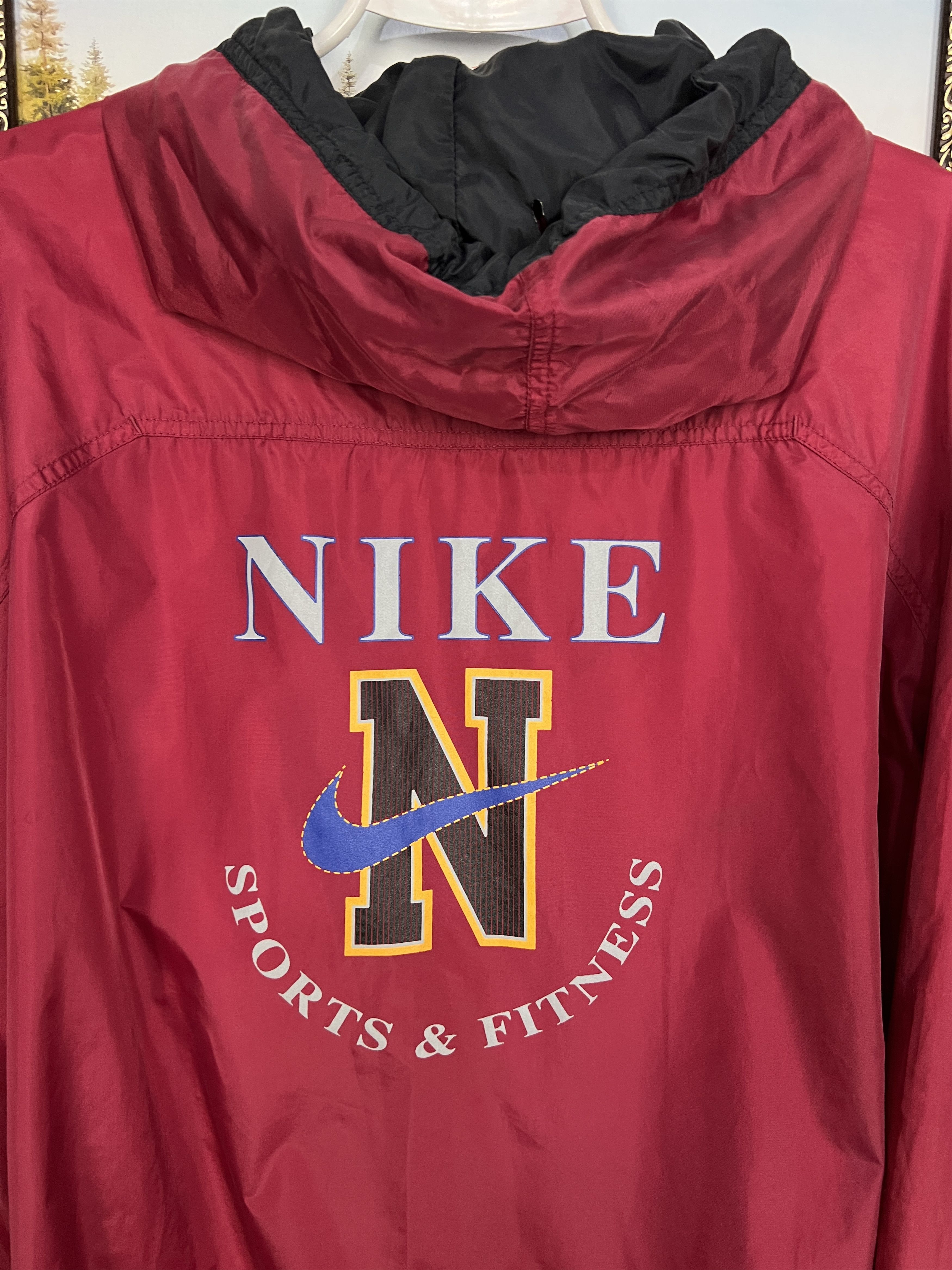 Nike Vintage 90's Nike Jacket Hooded Track Top Swoosh Zip Size US M / EU 48-50 / 2 - 2 Thumbnail
