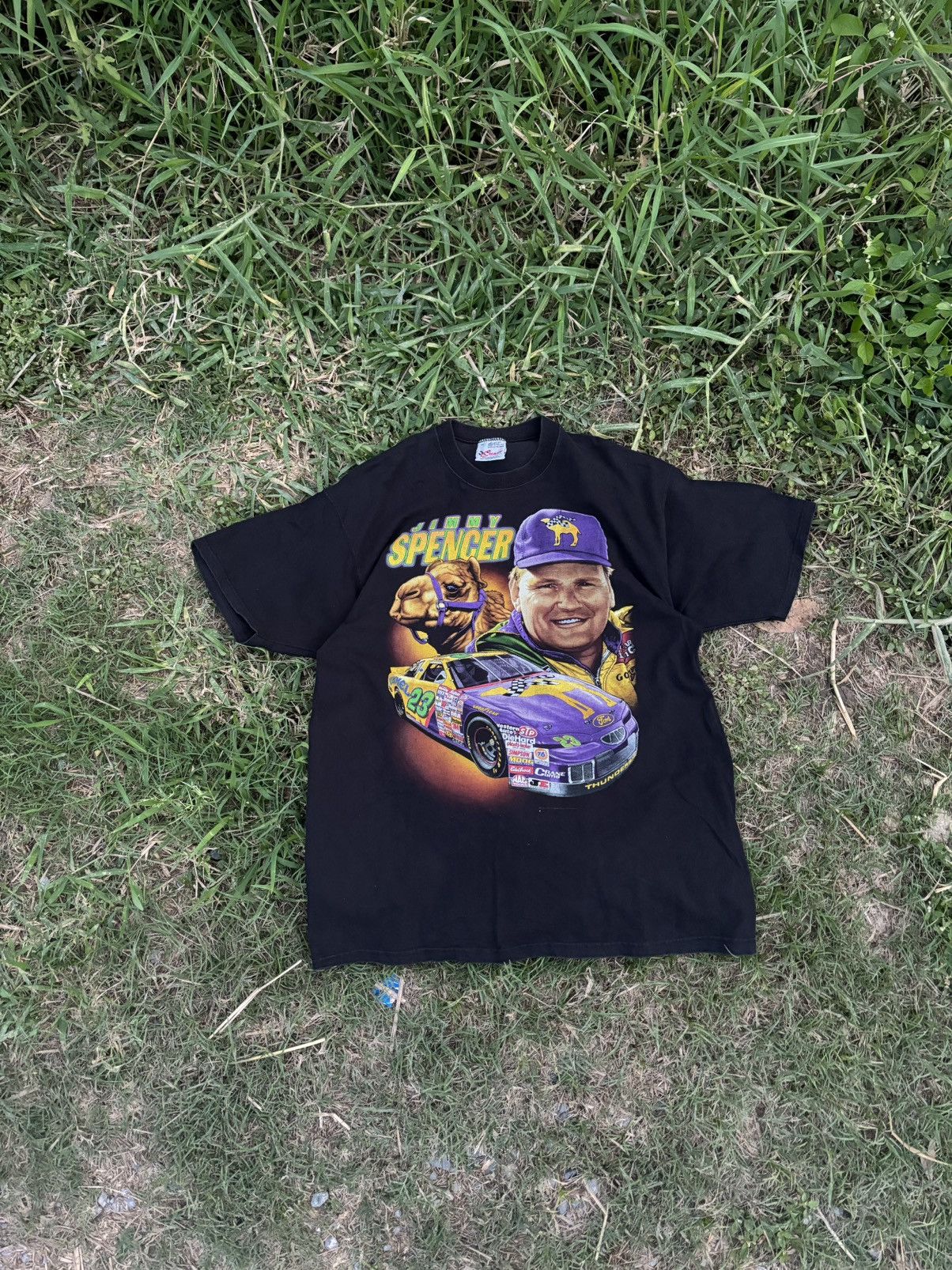 Camel × NASCAR Vintage 90s NASCAR T-Shirt Camel Racing Jimmy Spencer Size US XL / EU 56 / 4 - 1 Thumbnail