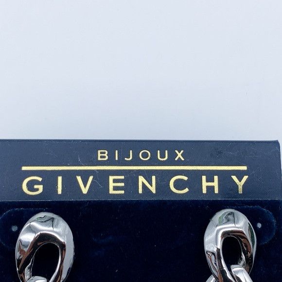 Givenchy Vintage Givenchy Silver-Tone Interlocking Drop Earrings Size ONE SIZE - 5 Thumbnail