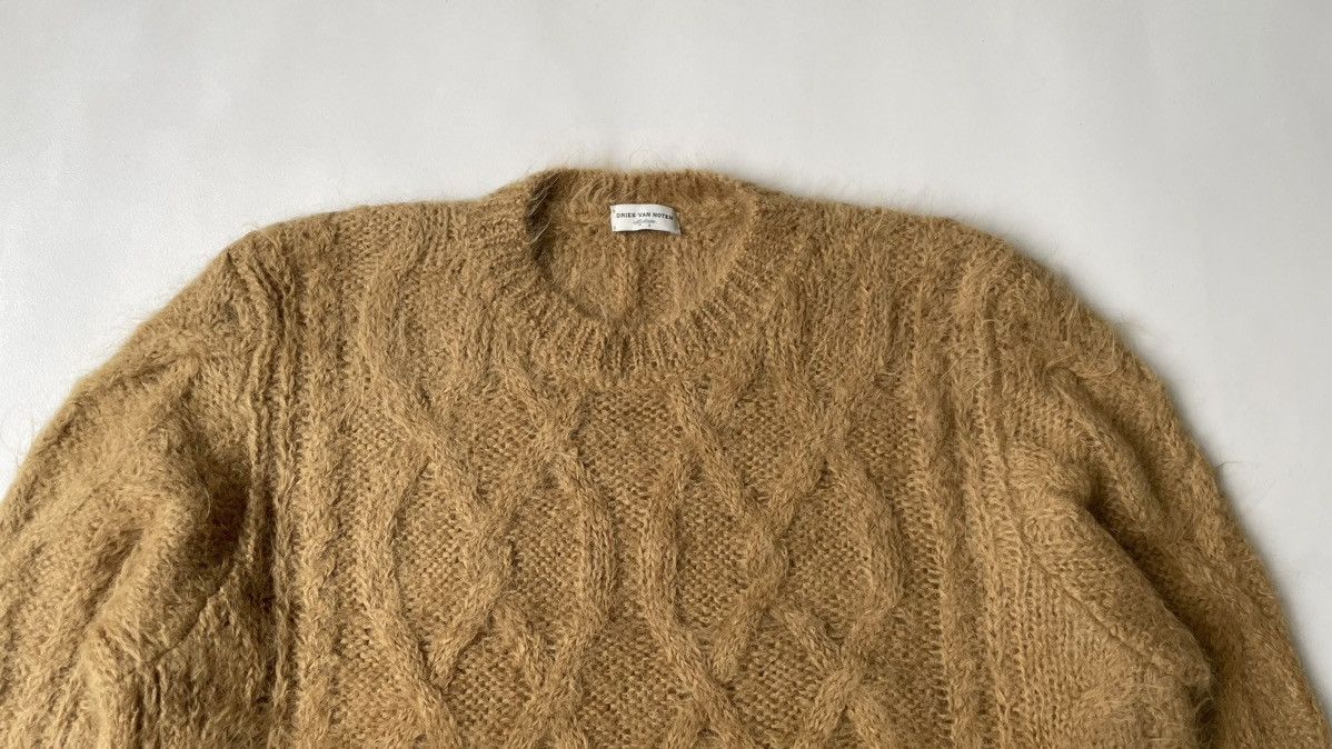 Dries Van Noten Sample Cable Knit Mohair Sweater Size US M / EU 48-50 / 2 - 2 Thumbnail