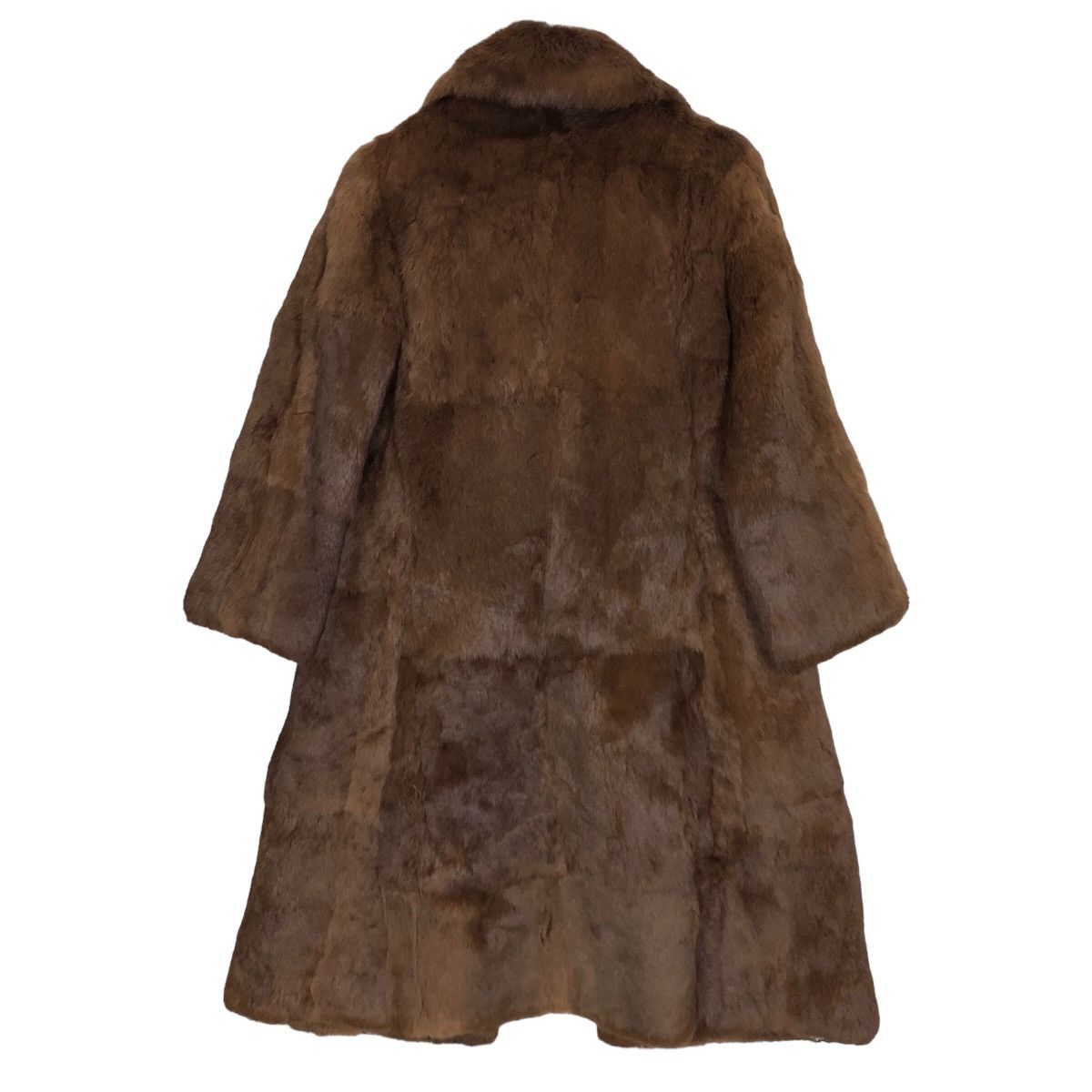Designer × Vintage Vintage 90s Rotiny Italy Faux Fur Cutaway Duster Overcoat Size M / US 6-8 / IT 42-44 - 6 Thumbnail