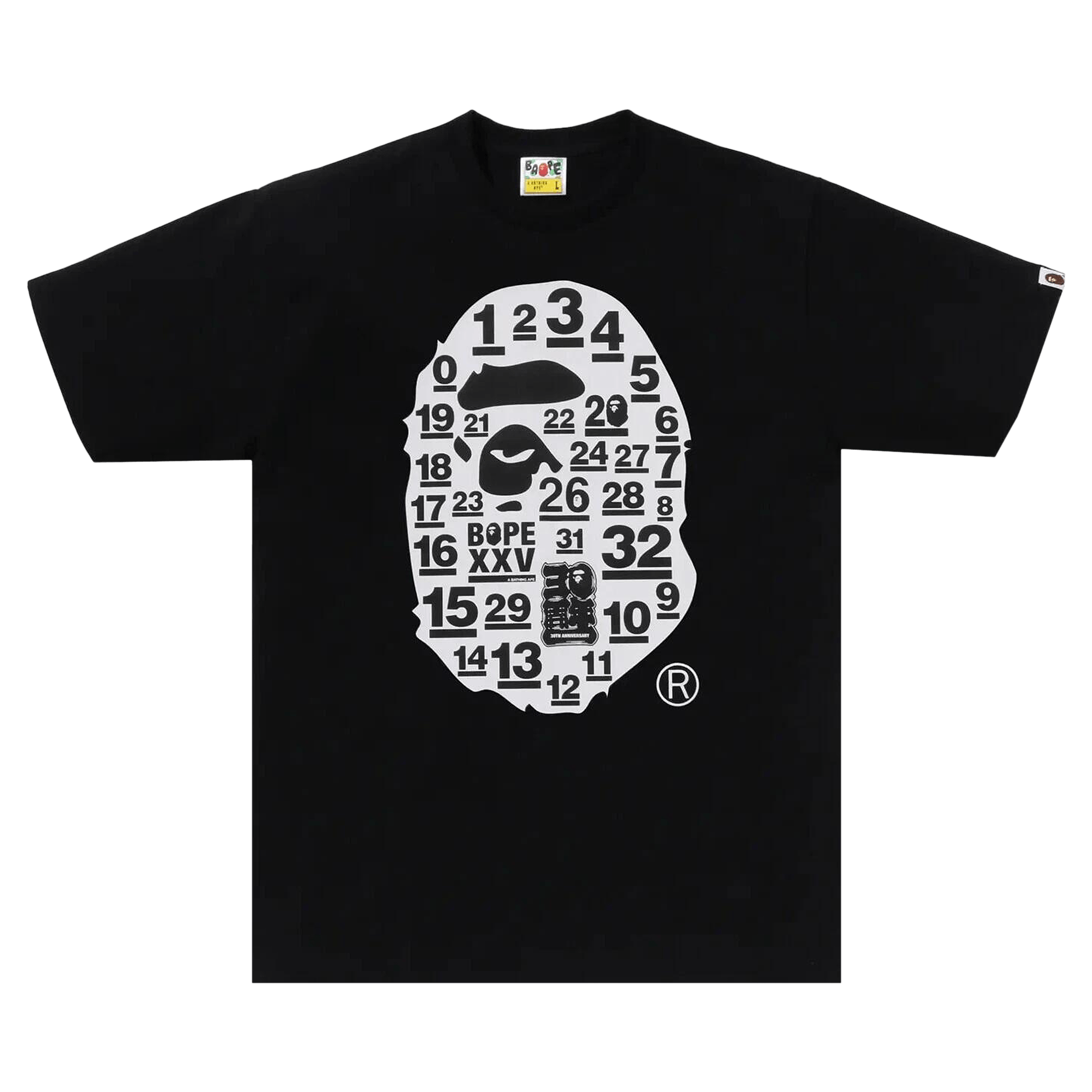 Bape BAPE A Bathing Ape 32nd Anniversary Big Ape Head Tee Black | Grailed