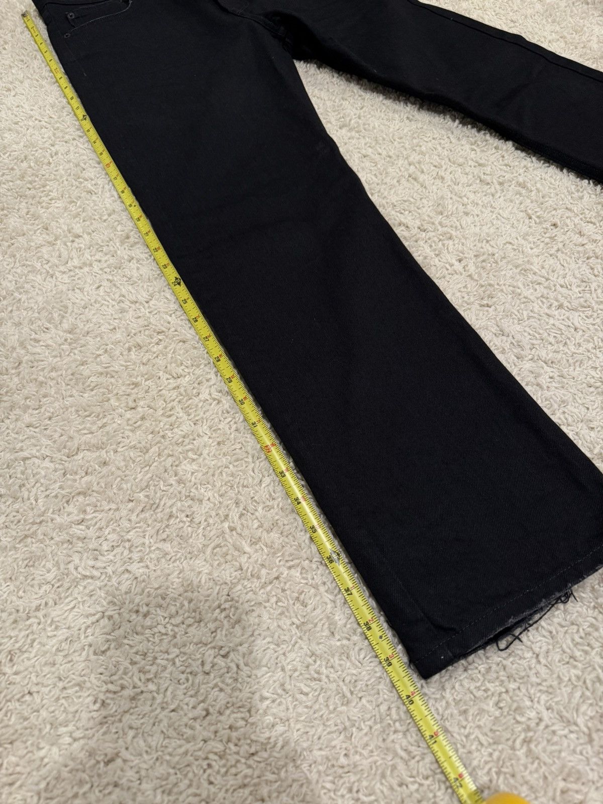 Balenciaga Balenciaga Jet Black Heal Drag Jean Size US 29 - 22 Thumbnail