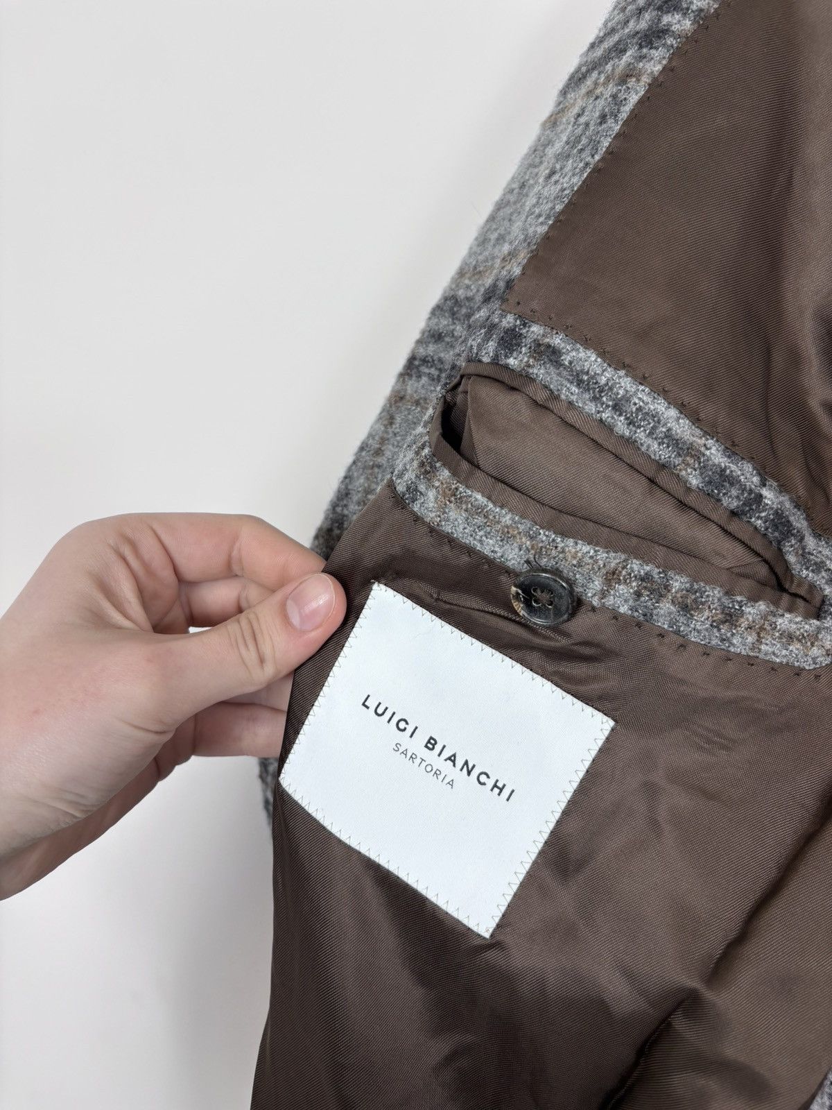 Luigi Bianchi Luigi Bianchi Sartoria Loro Piana Alpaca Wool Blazer Jacket Size 40R - 17 Thumbnail