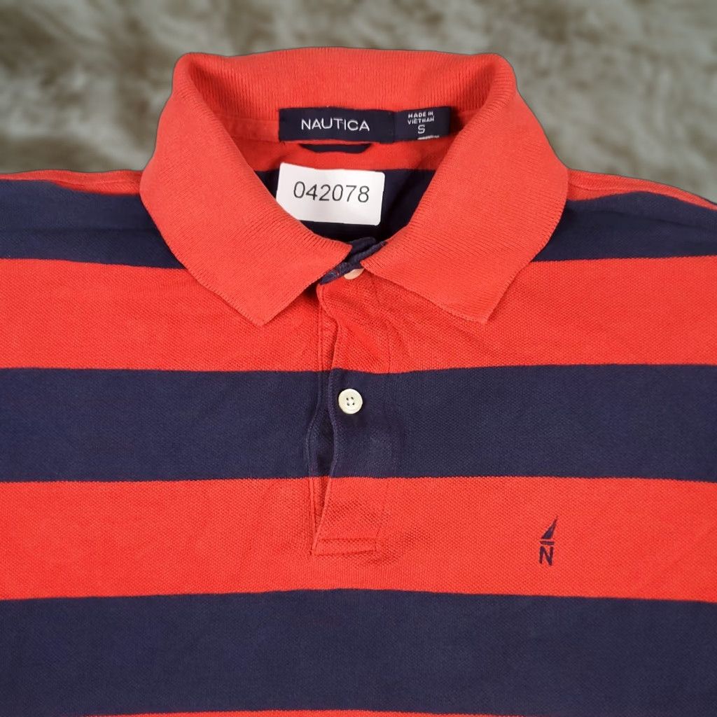 Nautica Nautica Polo Shirt Mens Small Red Striped Casual Short Sleeve Golf Size US S / EU 44-46 / 1 - 1 Thumbnail