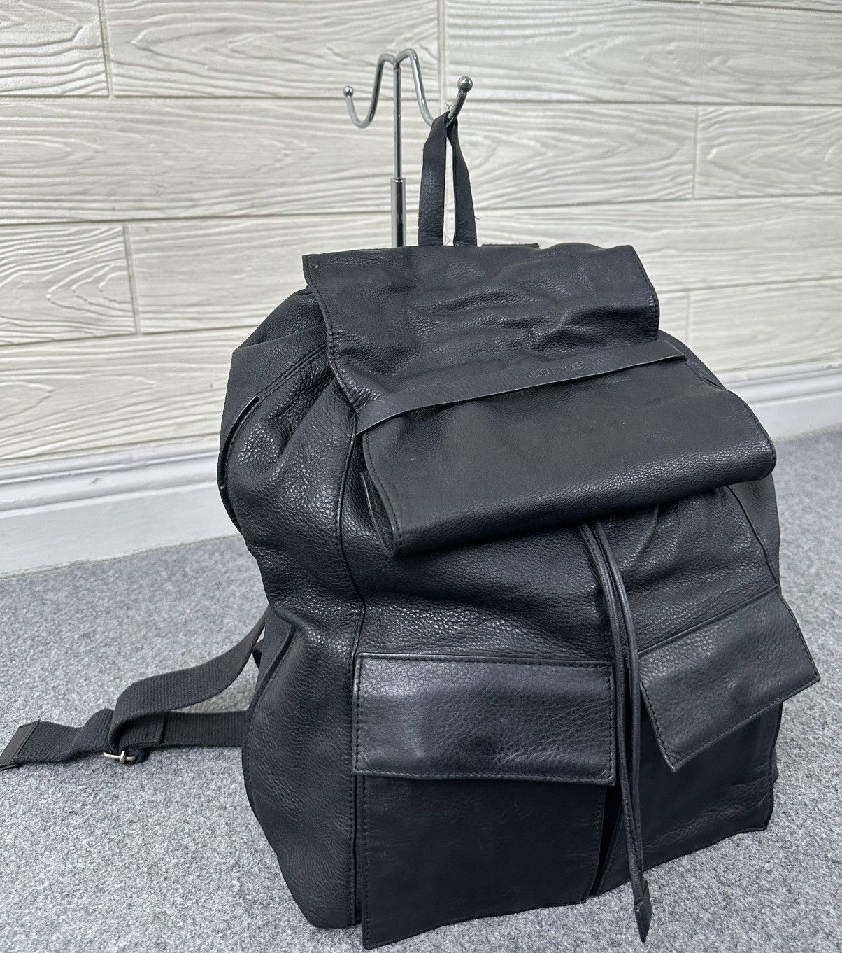 Dior × Kris Van Assche Dior Homme - Kris Van Assche - Leather Drawstring Back Pack Size ONE SIZE - 3 Thumbnail