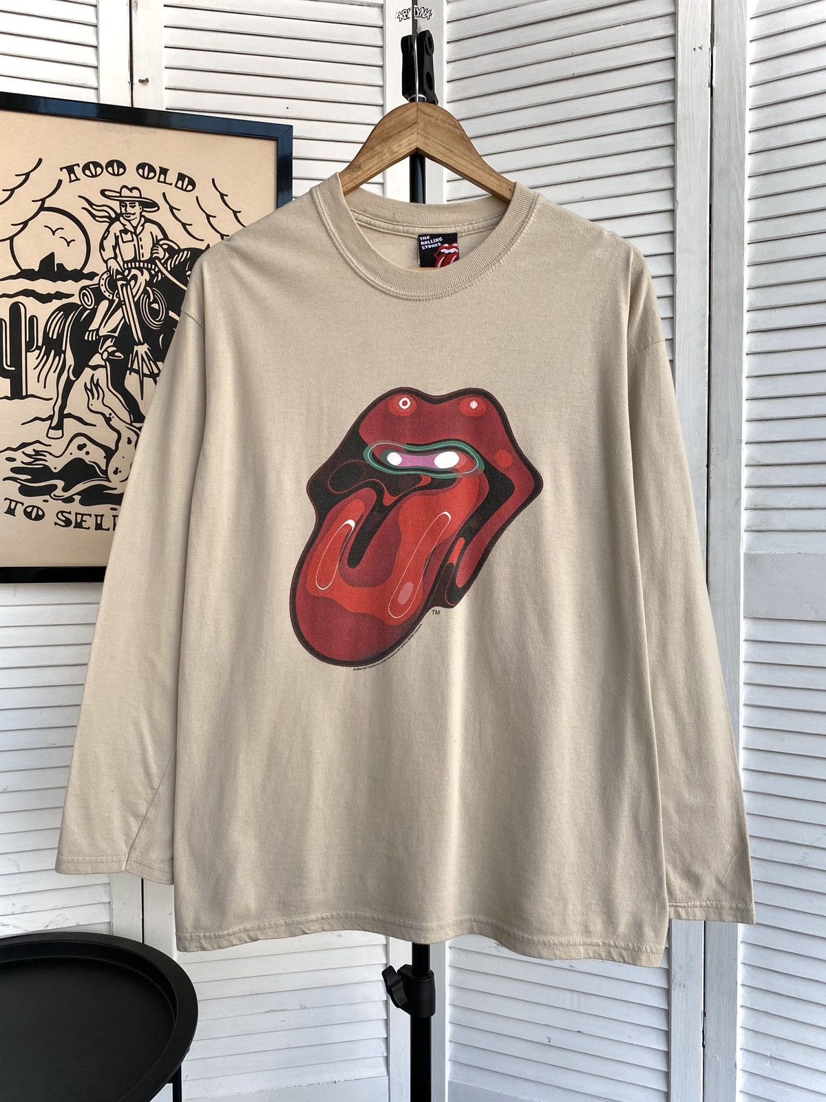 Band Tees × The Rolling Stones × Vintage Vintage 2006 The Rolling Stones Long Sleeve Shirt Big Logo Size US S / EU 44-46 / 1 - 1 Thumbnail