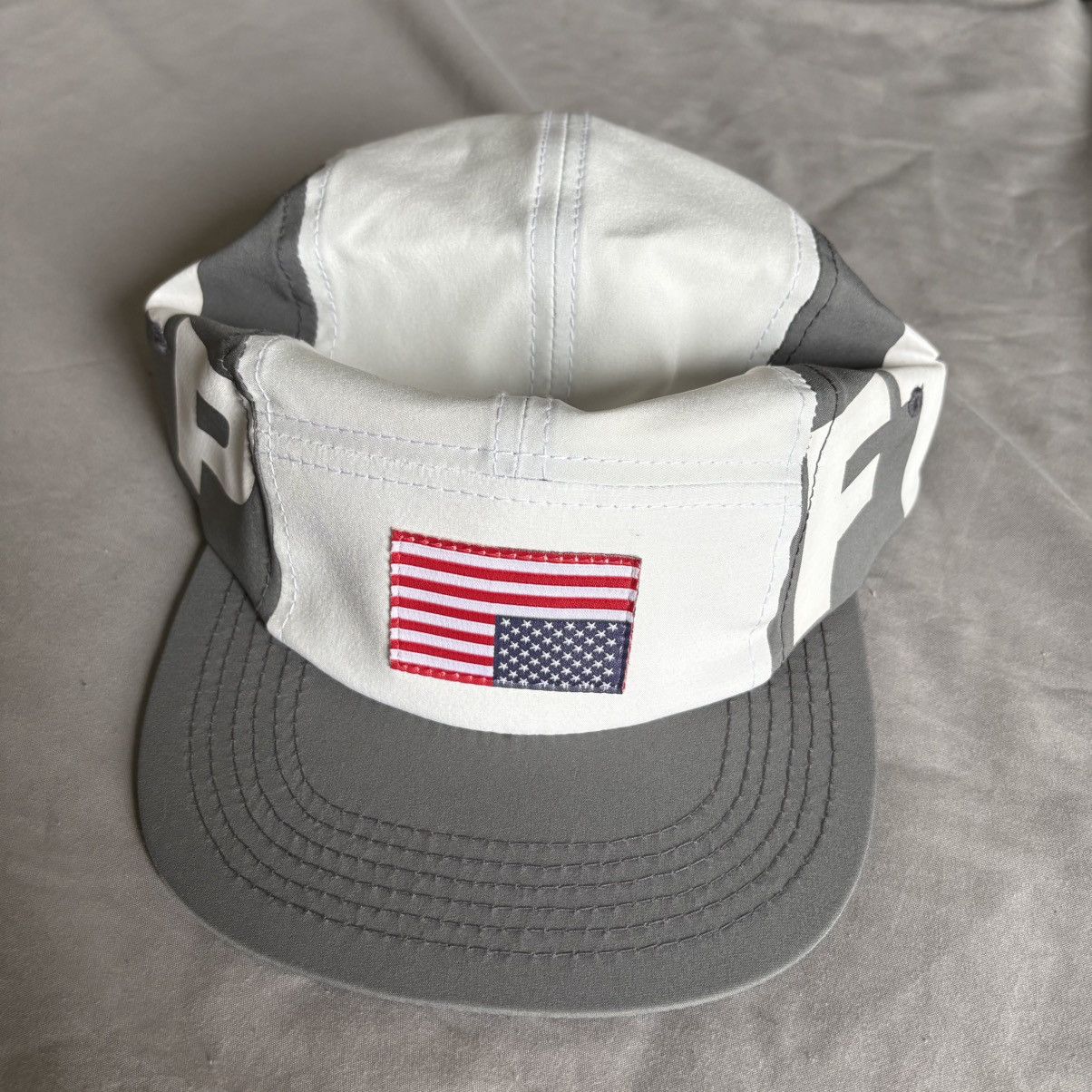 Fuck The Population FTP Distress Upside Down American Flag Camp Hat White Size ONE SIZE - 1 Thumbnail