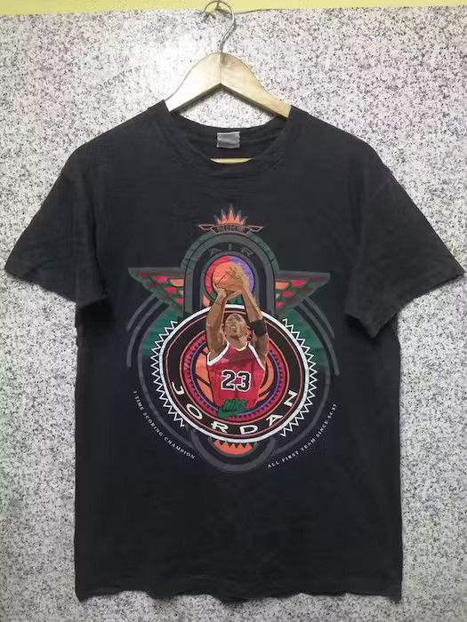 Nike × Vintage 80S Nike Jordan First Team 84-85 Sun faded Vintage tshirts M Size US M / EU 48-50 / 2 - 1 Thumbnail