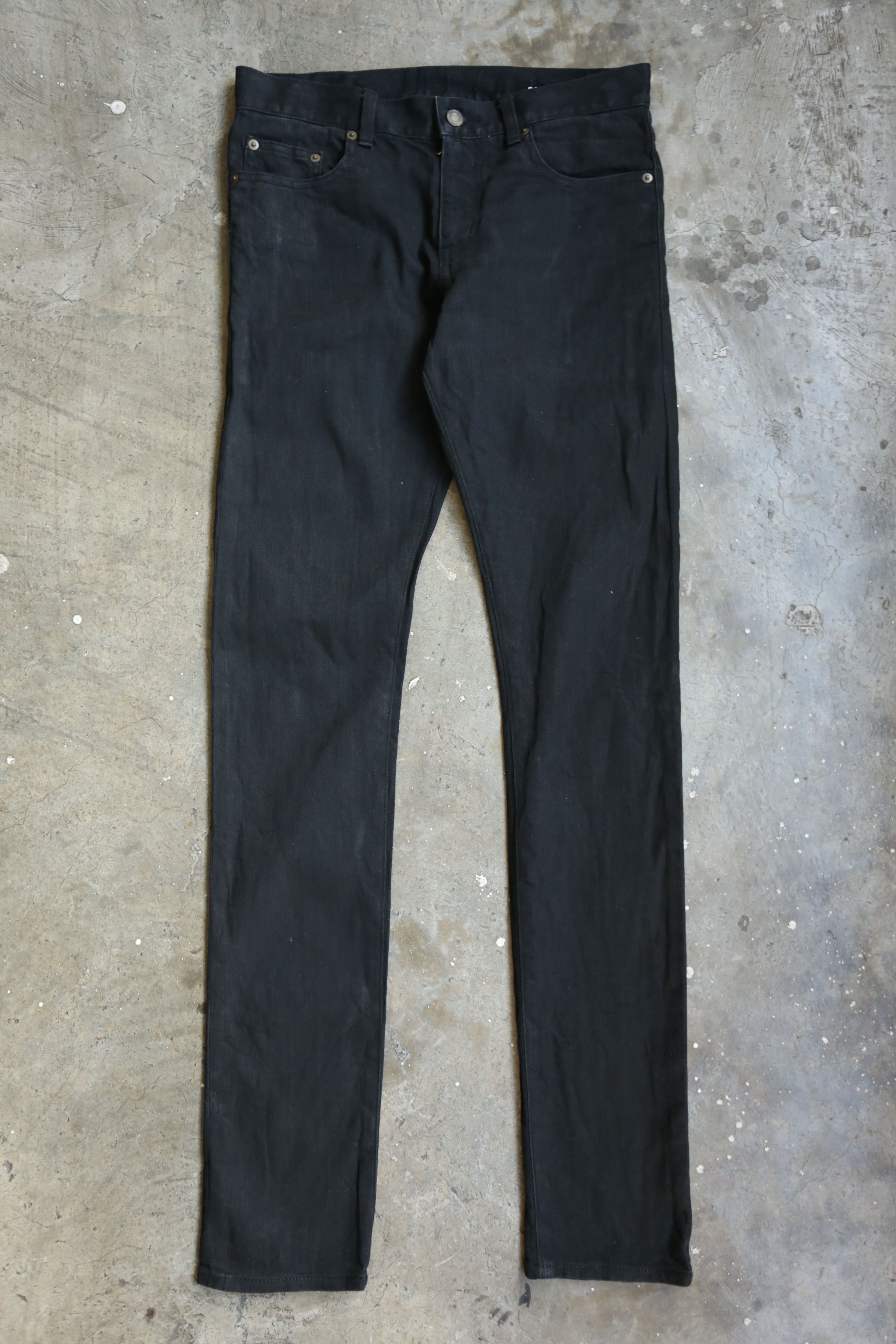 Saint Laurent Paris SLP - Hedi Slimane - F/W 13 - D02 Light Waxed Denim Jean Size US 30 / EU 46 - 2 Thumbnail