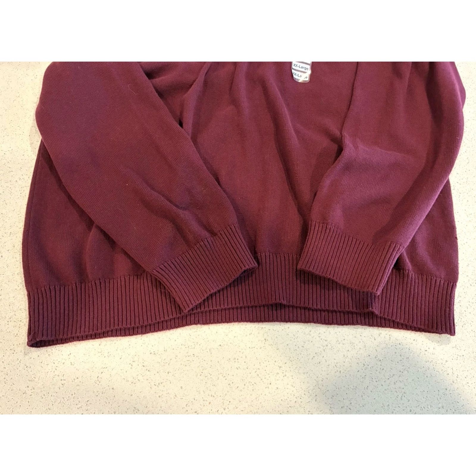 Vintage Sun River 100% Cotton Pullover XXL Quarter Zip Sweater Red Mens 2XL Kangaroo? Size US XXL / EU 58 / 5 - 4 Thumbnail