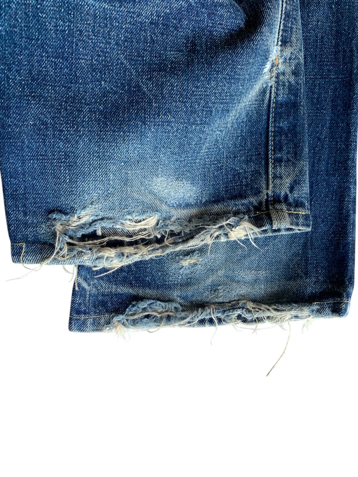 Sugar Cane VINTAGE SWING CHOP SELVEDGE FADED & RUSTY DISTRESSED DENIM Size US 29 - 22 Thumbnail