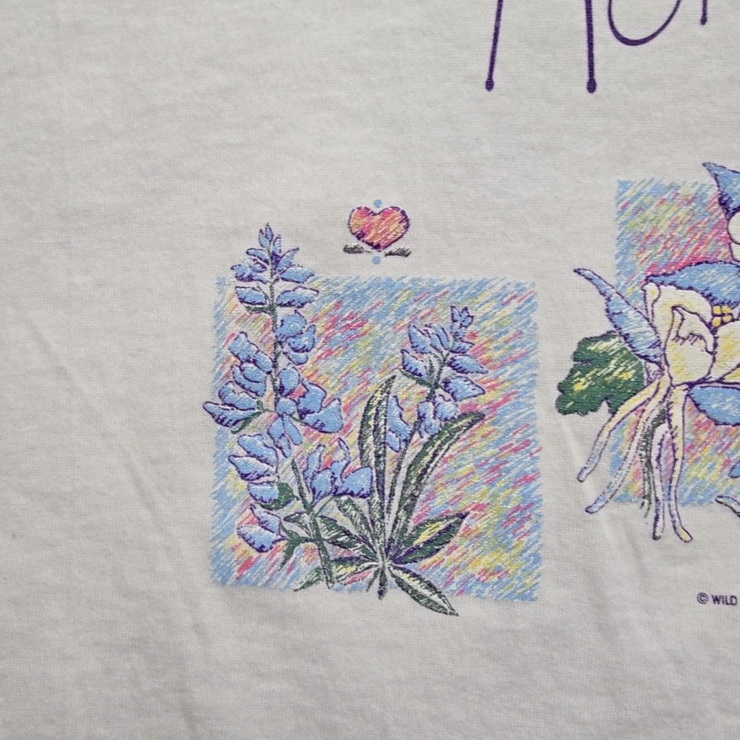 Vintage Vintage Montana Wildflowers Tee White Floral Print XL Shirt Size XL / US 12-14 / IT 48-50 - 4 Thumbnail