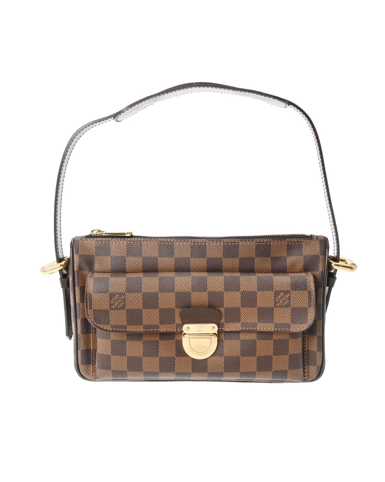 image of Louis Vuitton Brown Canvas Shoulder Bag With Iconic Motif, Women's