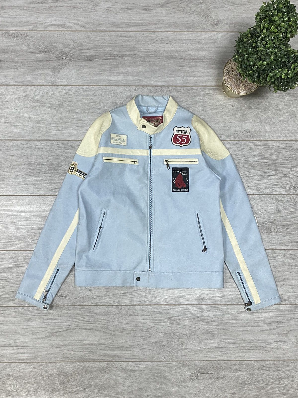 NASCAR Vintage Baby Blue Nascar Jacket F1 quickshark Size L / US 10 / IT 46 - 1 Thumbnail