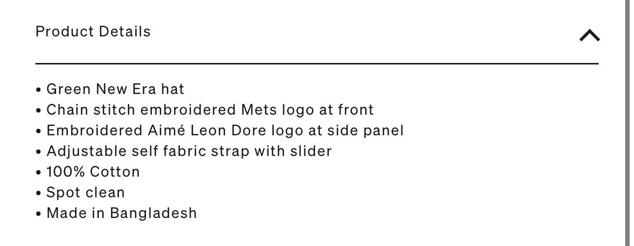 Aime Leon Dore × New Era NEW ALD x New Era Chain Stitch Mets Ballpark Hat Size ONE SIZE - 11 Thumbnail