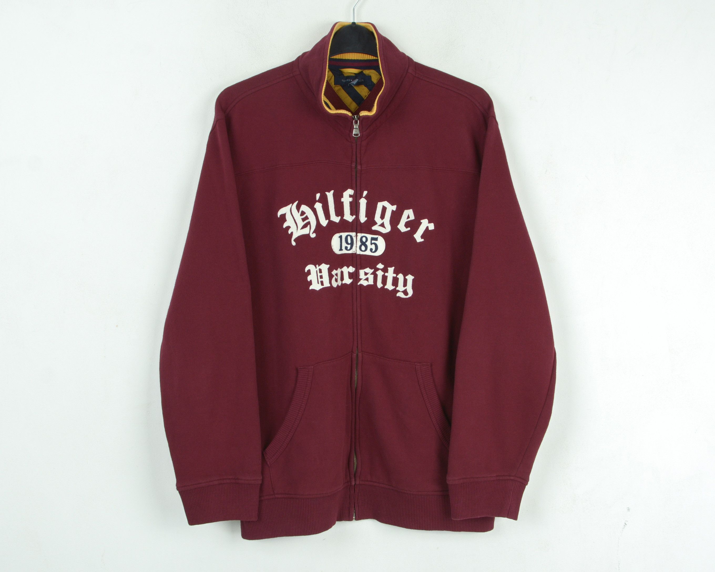 Tommy Hilfiger Varsity Cardingan Full Zip Up Jacket Sweatshirt Jumper Top Size US XL / EU 56 / 4 - 1 Thumbnail