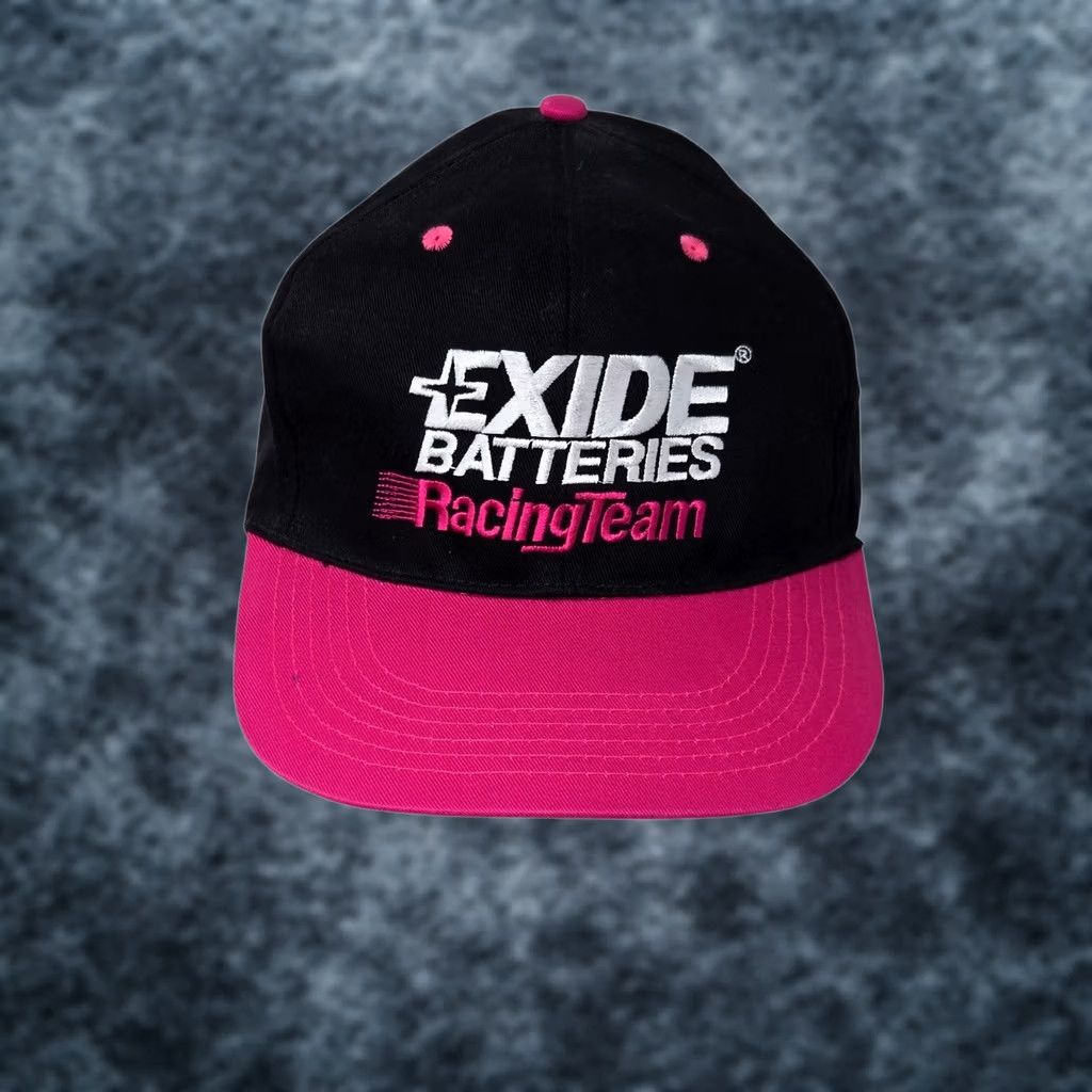 NASCAR VINTAGE Snapback Hat Nascar #7 Bodine Exide Batteries Racing Rope Brim Men One Size Black Hats Geof/Bodine?? Size ONE SIZE - 1 Thumbnail