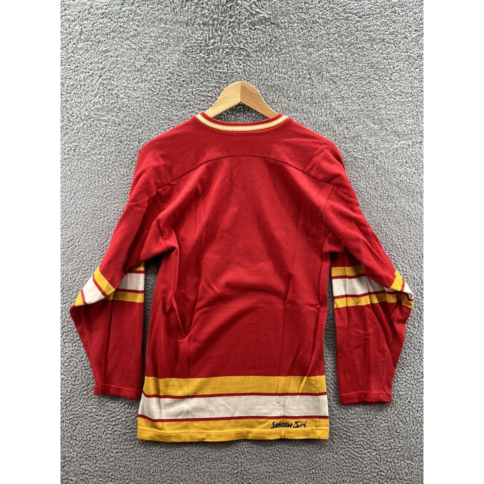 Other SK Sandow Calgary Hockey Jersey Red Yellow White Size Small Size US S / EU 44-46 / 1 - 2 Thumbnail