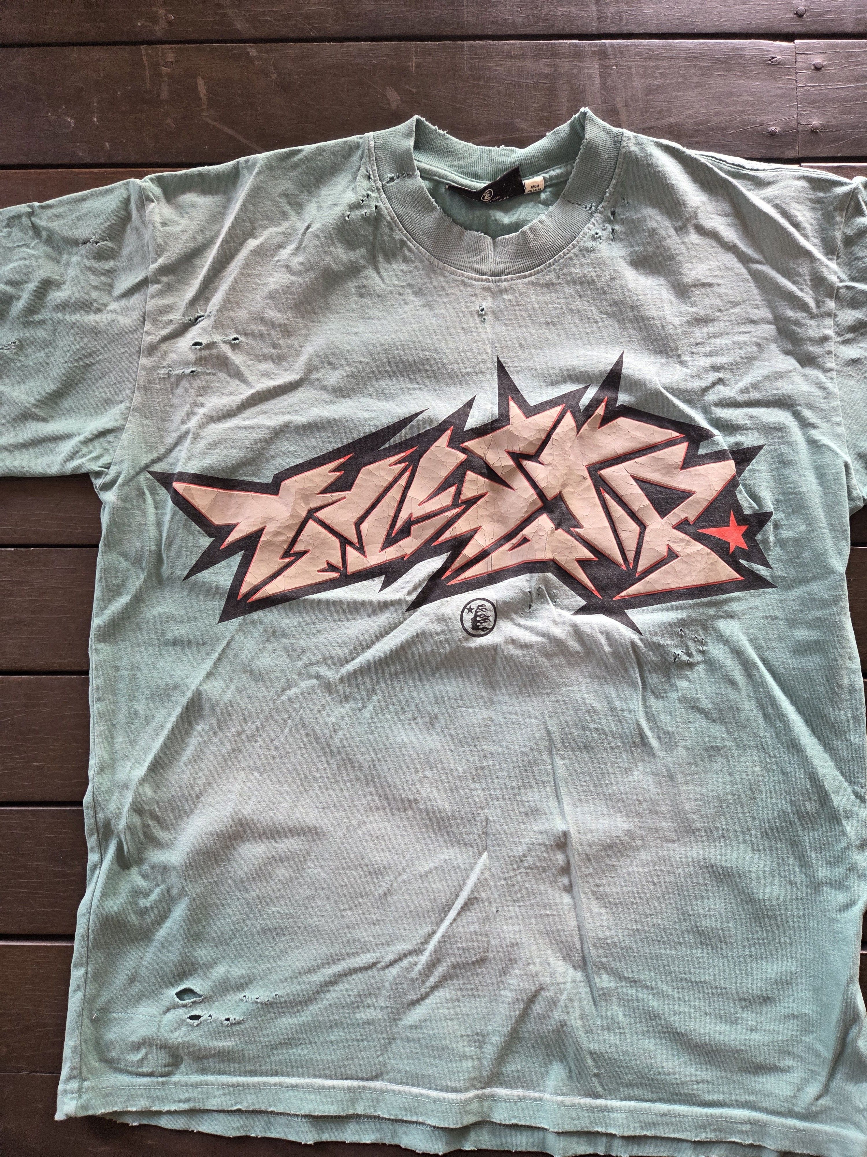 HELLSTAR Unreleased Hellstar Turquoise cracked print Capsule 10 shirt Size US S / EU 44-46 / 1 - 5 Thumbnail