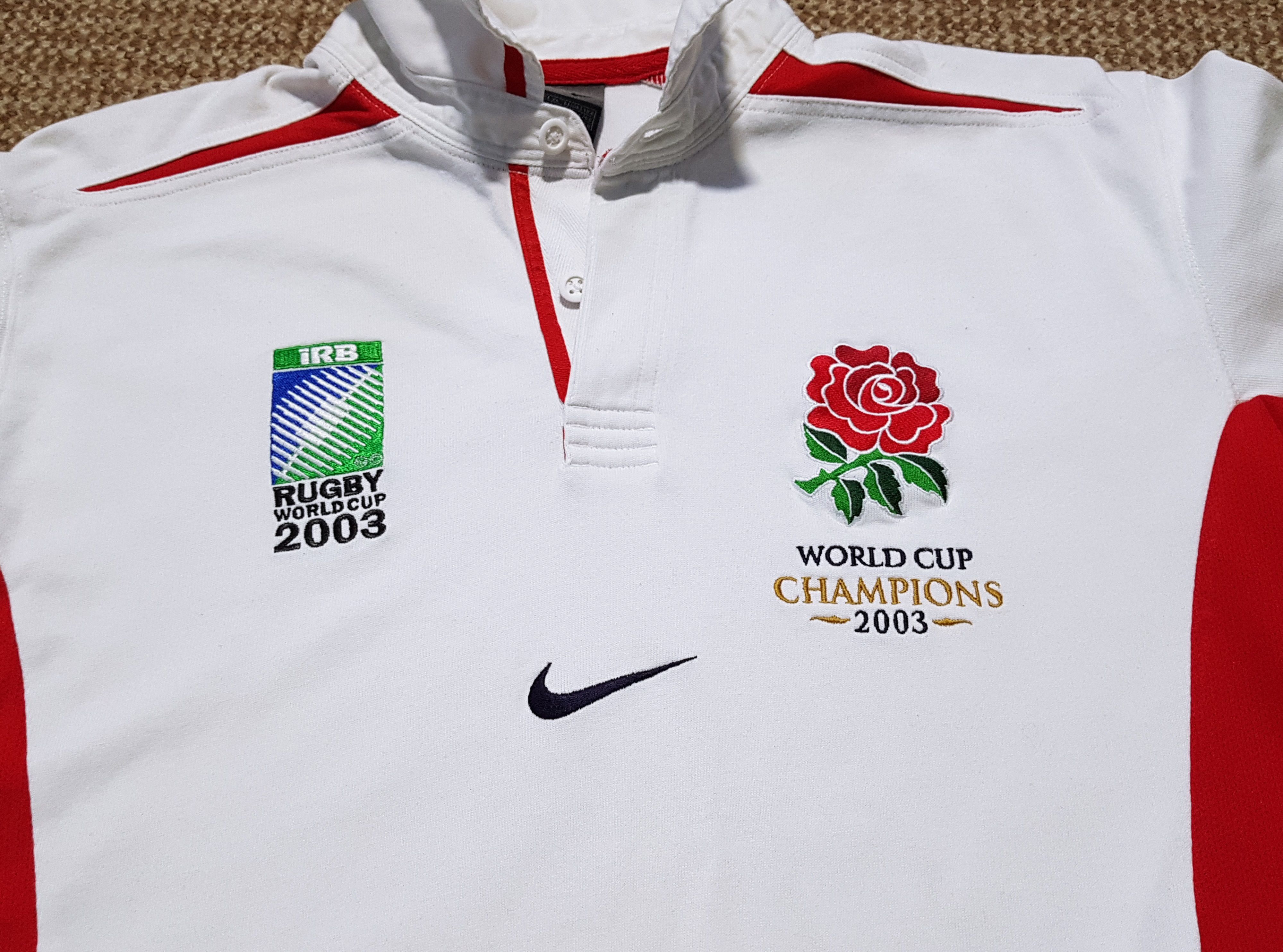 Nike Nike England Rugby Shirt World Cup 2003 Jersey Long Sleeve Size US XL / EU 56 / 4 - 7 Thumbnail