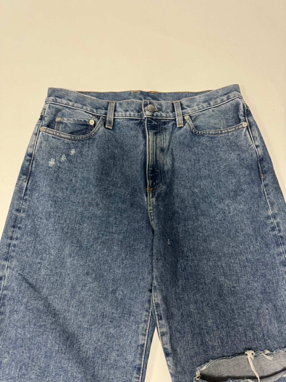 Simon Miller Simon Miller Wide Leg Split Wash Denim Size US 30 / EU 46 - 3 Thumbnail