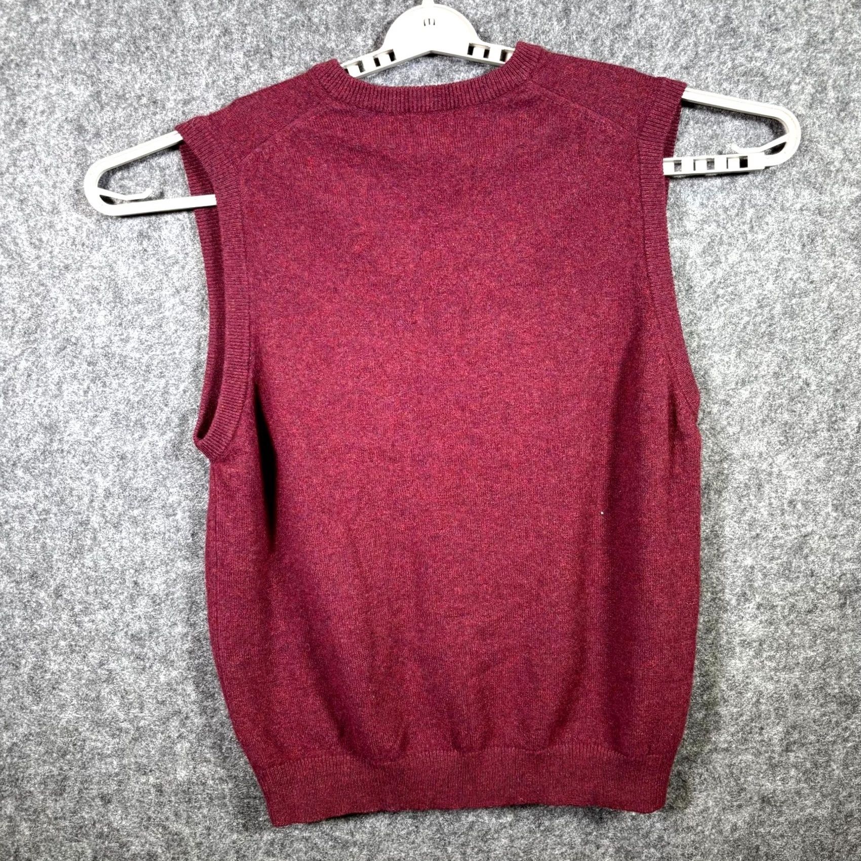 Vintage L.L.Bean Sweater Vest Mens XL Burgundy 100% Lambs Wool Dark Academia Grandpacore Vest Mens XL Burgundy Red Wool Size US XL / EU 56 / 4 - 2 Thumbnail