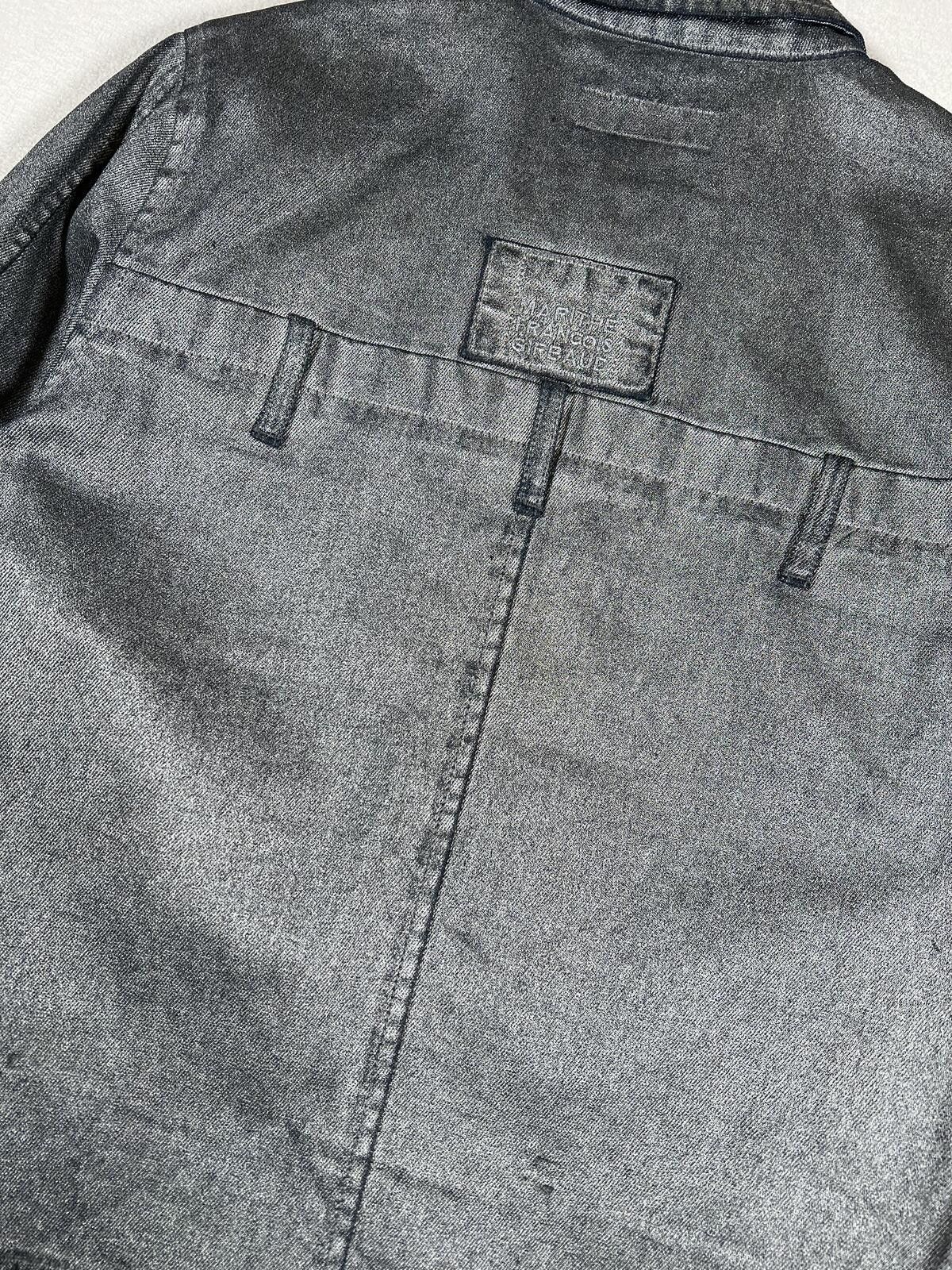 Marithe + Francois Girbaud Vintage Y2K Girbaud Cropped Reworked Silver Pained Denim Jkt Size L / US 10 / IT 46 - 7 Thumbnail