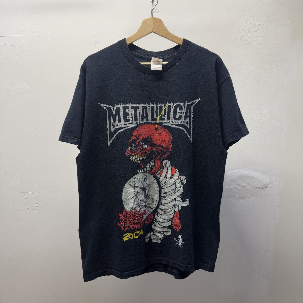 Band Tees 2004 Metallica Tour Pushead Band Tee Shirt ERD Grunge WCC Size US L / EU 52-54 / 3 - 1 Thumbnail