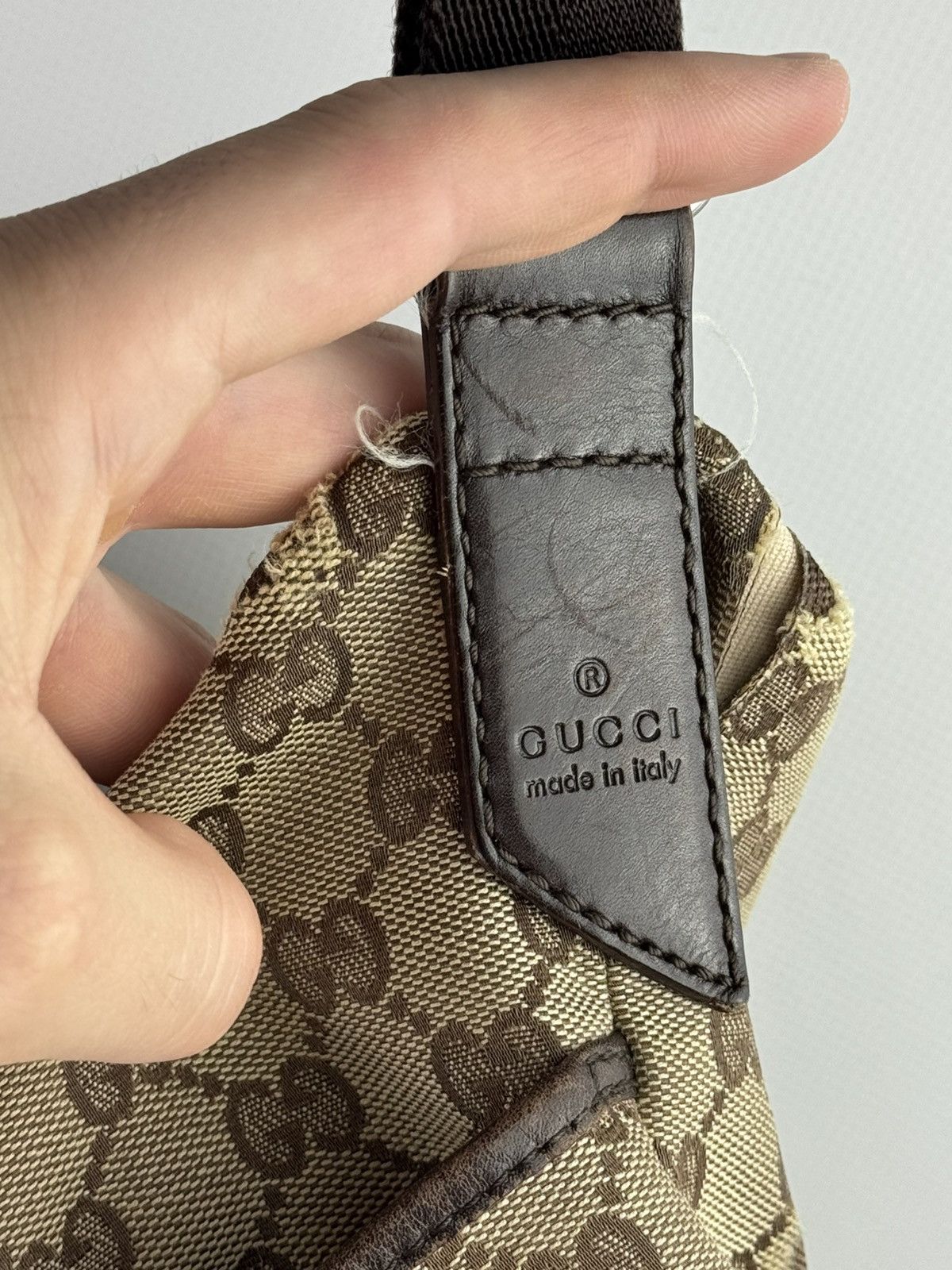 Gucci Vintage Gucci GG Canvas Monogram Shoulder Bag Beige 145857 Size ONE SIZE - 6 Thumbnail
