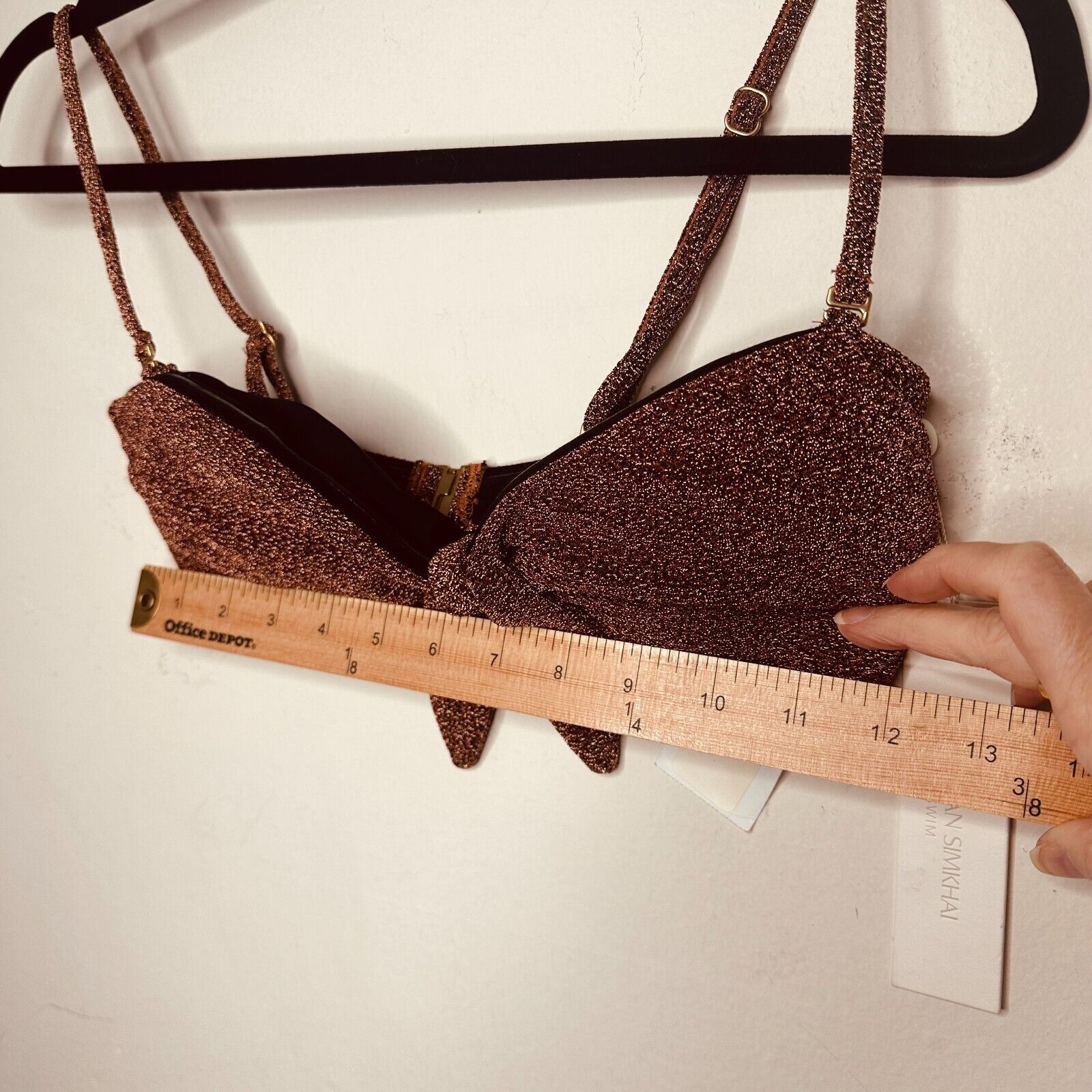 Jonathan Simkhai NWT Johathan Simkhai Katrine Copper Bikini Tie-Front XS Size XS / US 0-2 / IT 36-38 - 10 Thumbnail