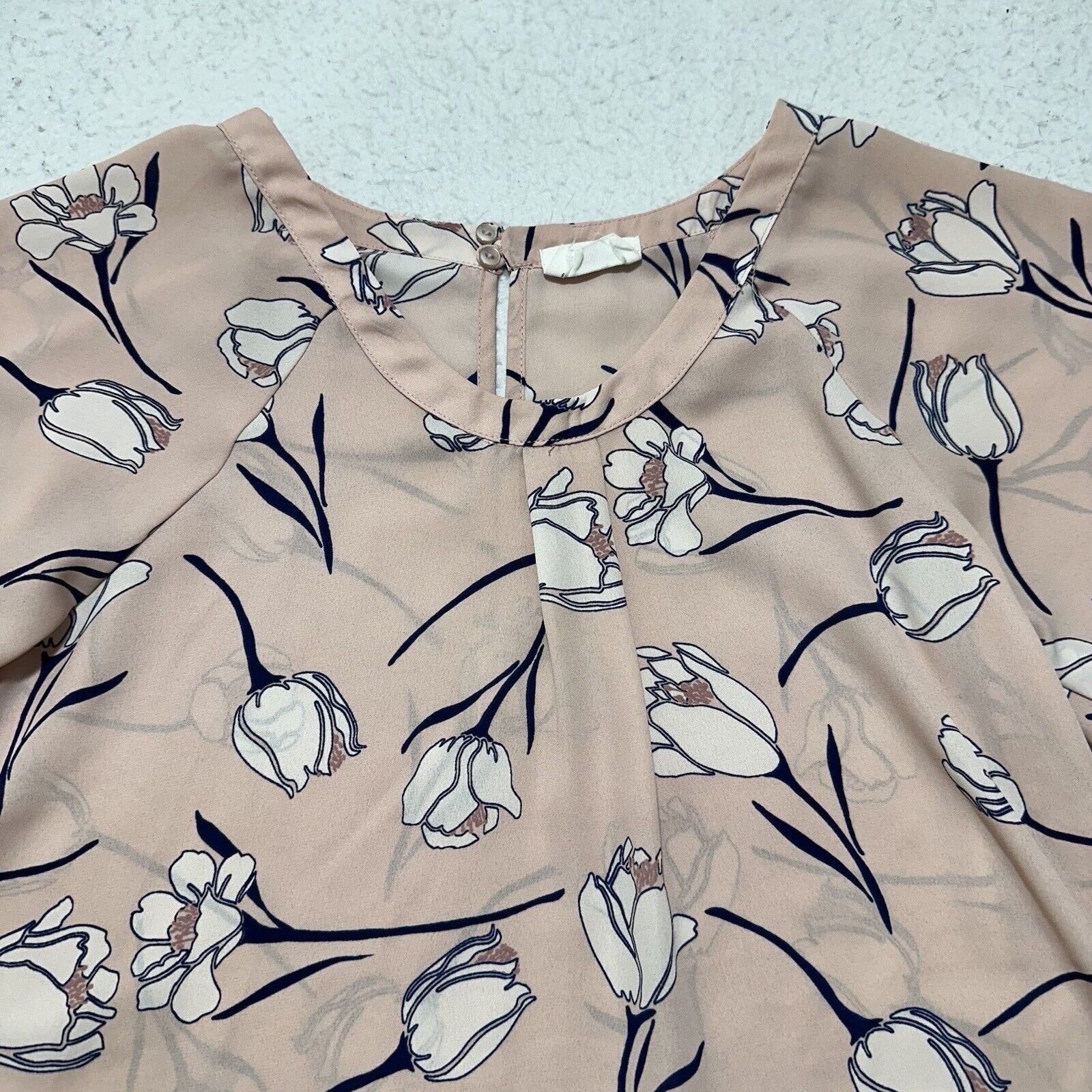 Other Sienna Sky XS Short Sleeve Blouse Pink Floral Top Size XS / US 0-2 / IT 36-38 - 2 Thumbnail