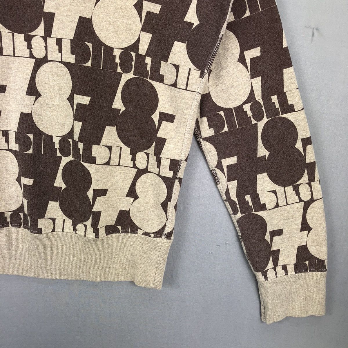 Diesel Vintage Diesel Monogram Fullprint Sweatshirt Hoodie Size US M / EU 48-50 / 2 - 3 Thumbnail