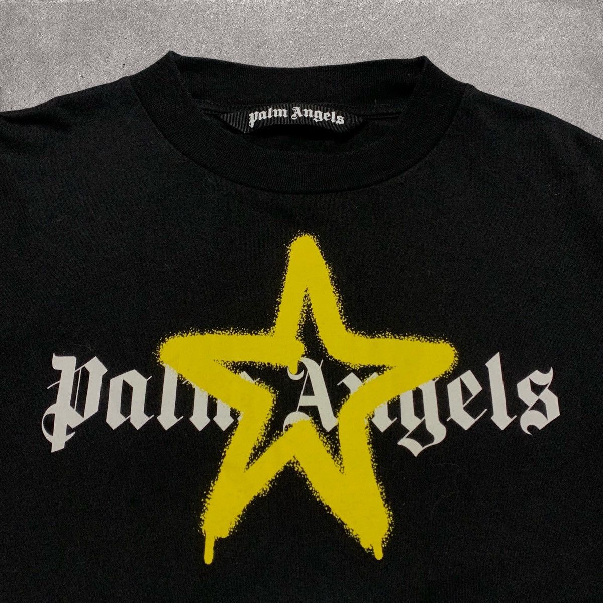 Palm Angels Palm Angels Medium Sprayed Star Black Tee Graffiti Size US M / EU 48-50 / 2 - 3 Thumbnail