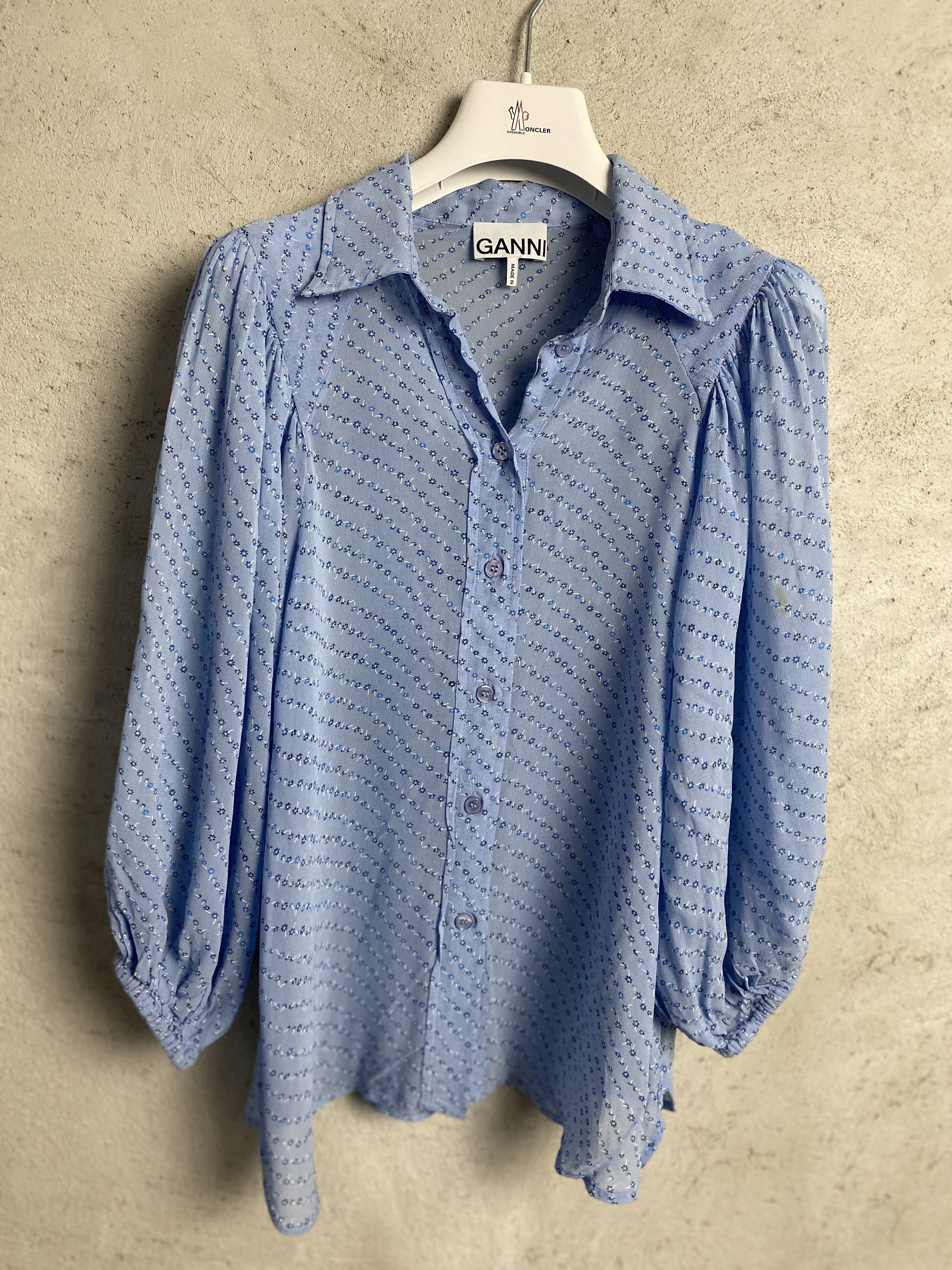 Ganni Ganni mini floral shirt button ups viscose Size XS / US 0-2 / IT 36-38 - 1 Thumbnail