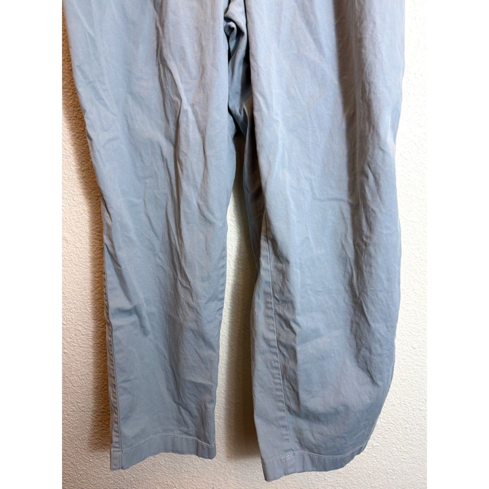 Gap Gap Pants Womens 14 Downtown Beige Chino High Rise Tapered Cotton Blue 32x28 Size 36" / US 14 / IT 50 - 2 Thumbnail