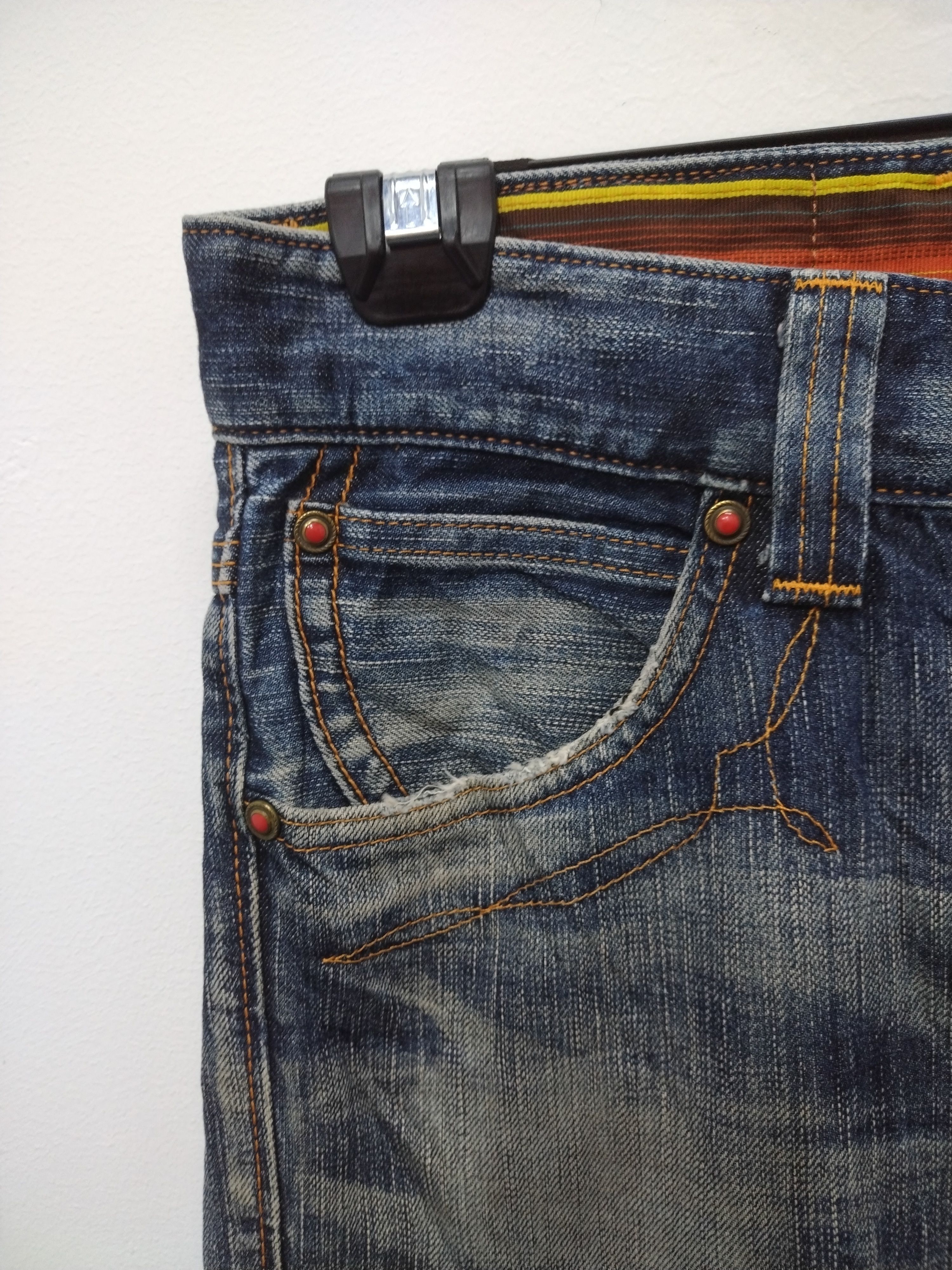 Edwin × Le Grande Bleu (L.G.B.) Nice patina & character vtg Edwin 503 Pearl Button Jeans Size US 30 / EU 46 - 5 Thumbnail