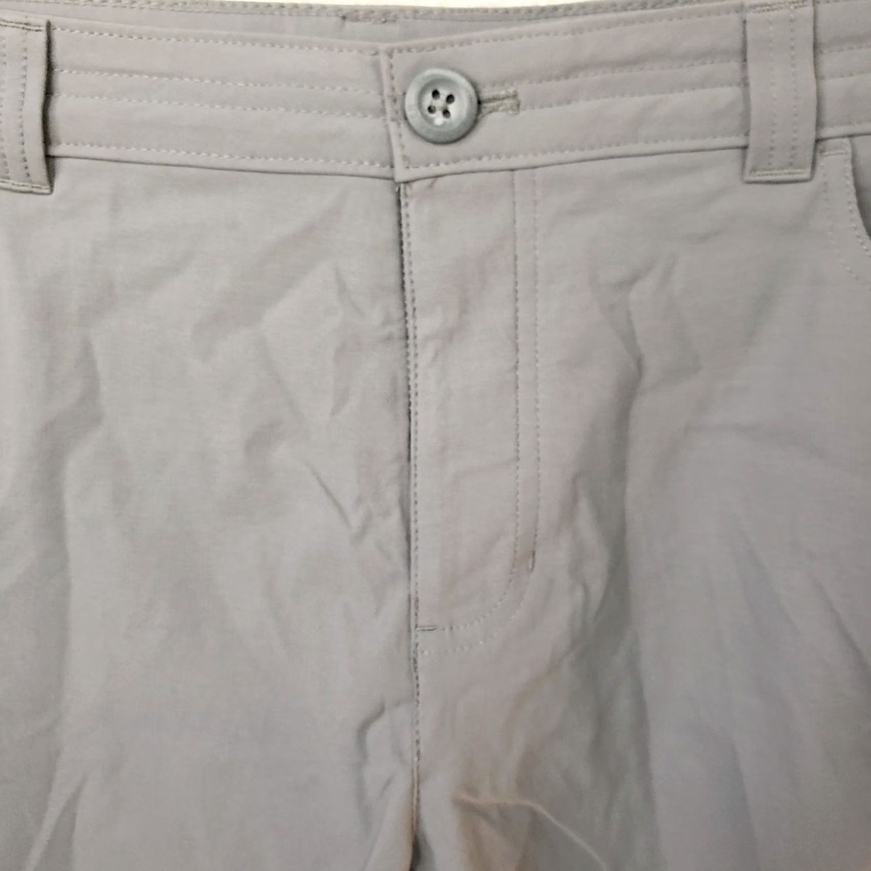 Eddie Bauer VINTAGE? No — Eddie Bauer Womens Hiking Chino Shorts Gray 7" Inseam Size 16 Nylon Stretch Regular Waist 36 Zip Size 25" / US 0 / IT 36 - 3 Thumbnail