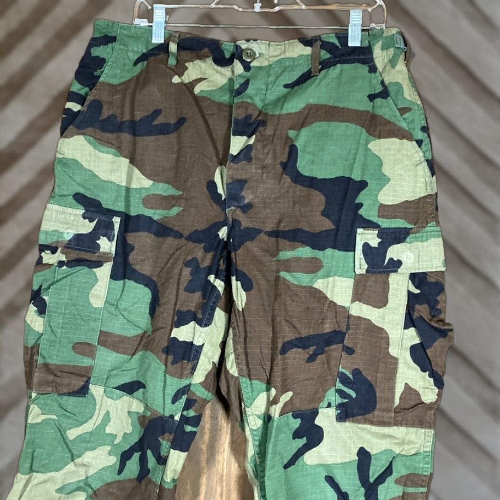 Vintage VINTAGE Military Army Combat Unisex M-65 field Trousers Green Woodlands Camo Uniform MR Size US 31 - 1 Thumbnail