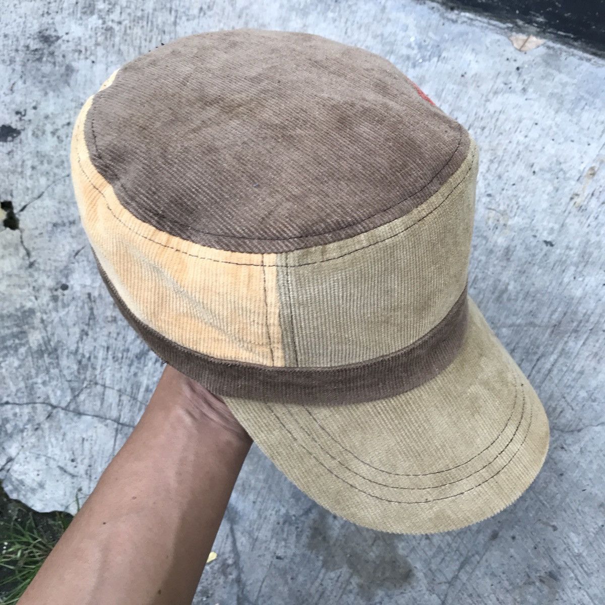 Global Work × Japanese Brand patrol hat three tone with leather adjust by global work Size ONE SIZE - 6 Thumbnail