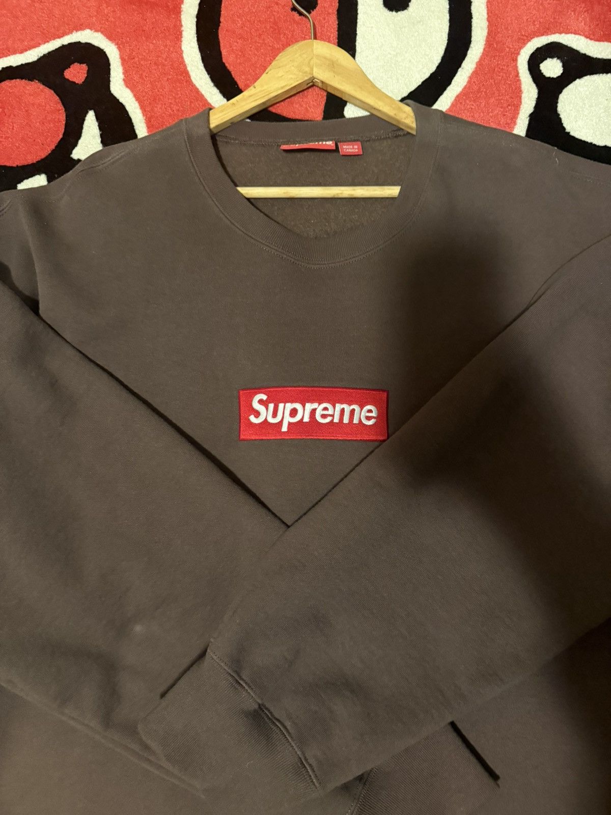 Supreme Supreme Crewneck Box Logo, Brown FW22 Size US XXL / EU 58 / 5 - 2 Thumbnail