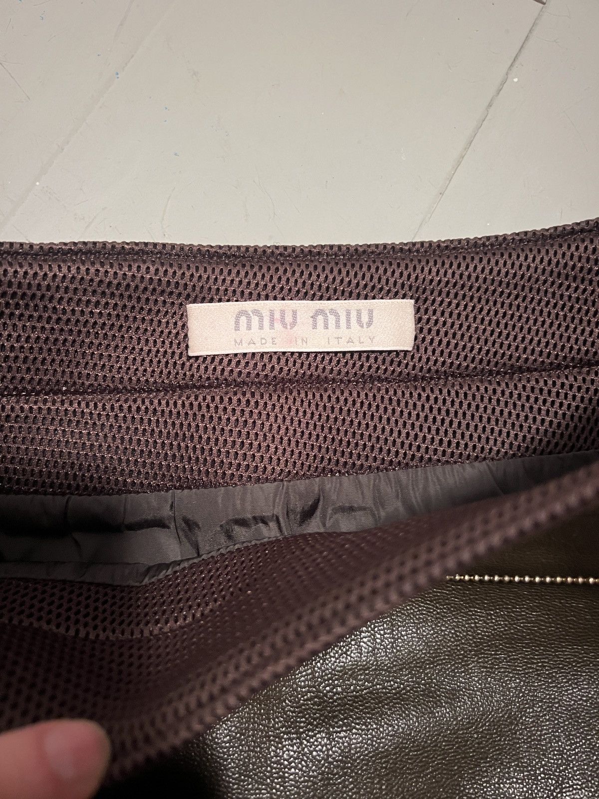 Miu Miu Miu miu leather mini skirt Size 28" / US 6 / IT 42 - 4 Thumbnail