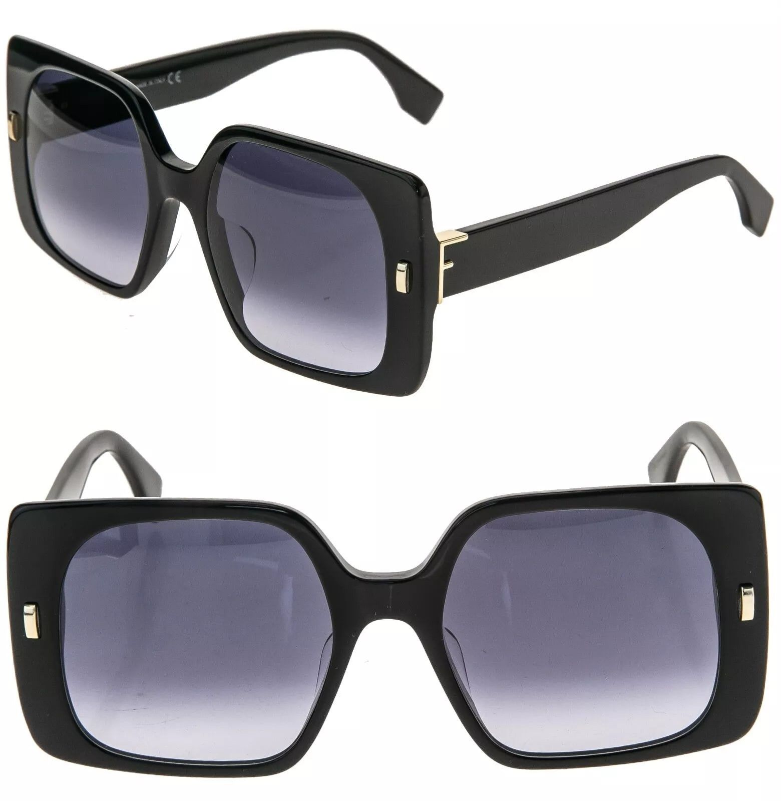 FENDI FIRST 40036 Black Logo Fashion Sunglasses FE40036U 01W