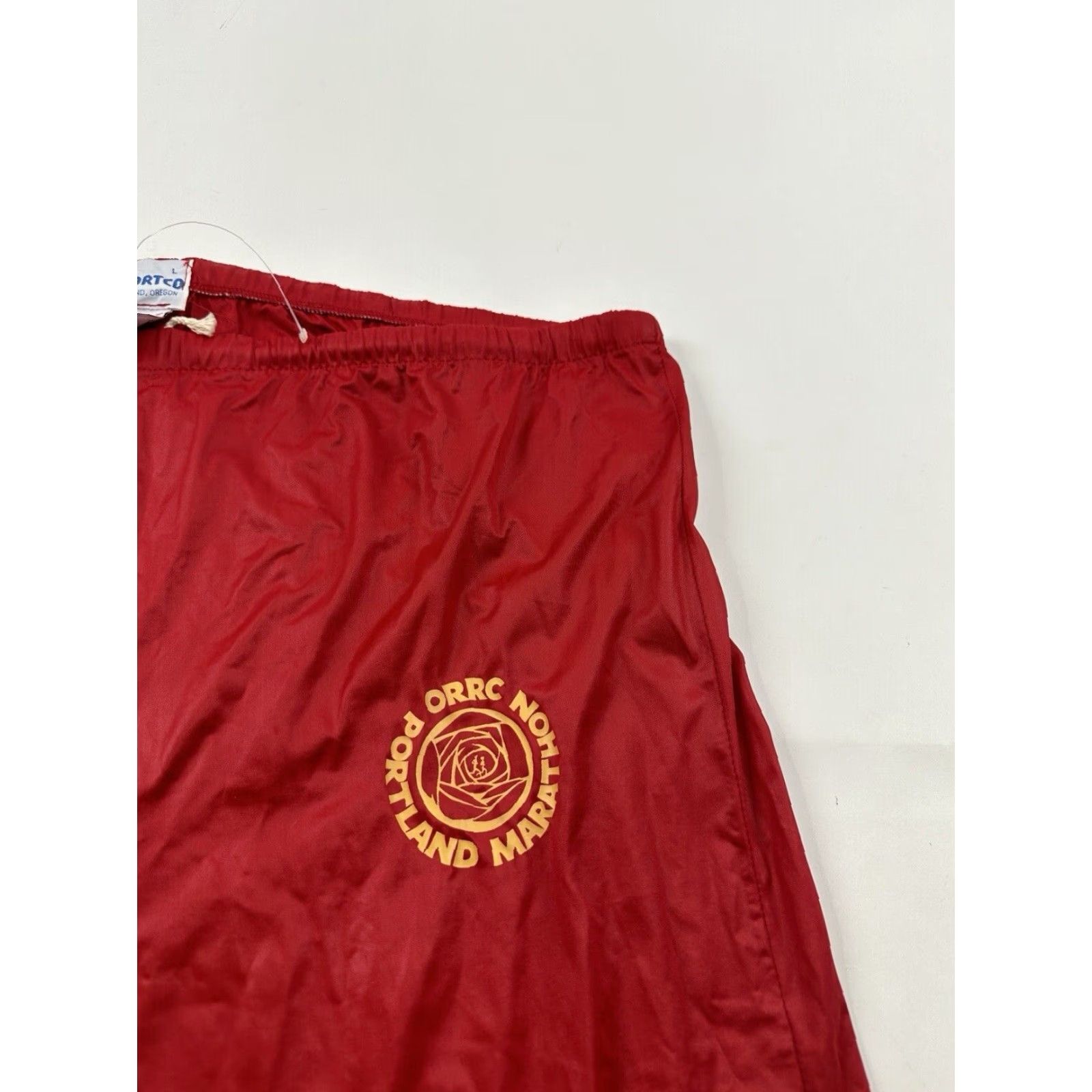 Vintage VINTAGE Portland Marathon Windbreaker Pants Mens L Red Sportco USA Run Jog Activewear Size US 33 - 3 Thumbnail