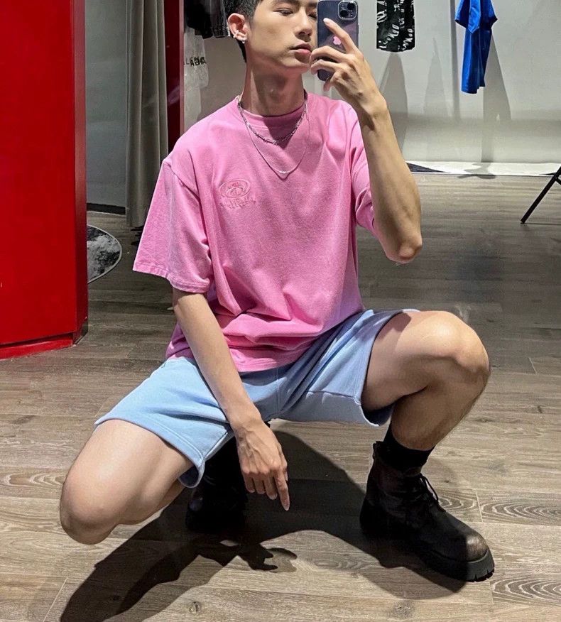 Balenciaga Balenciaga Pink Embroidered Short Sleeve Size US M / EU 48-50 / 2 - 8 Thumbnail