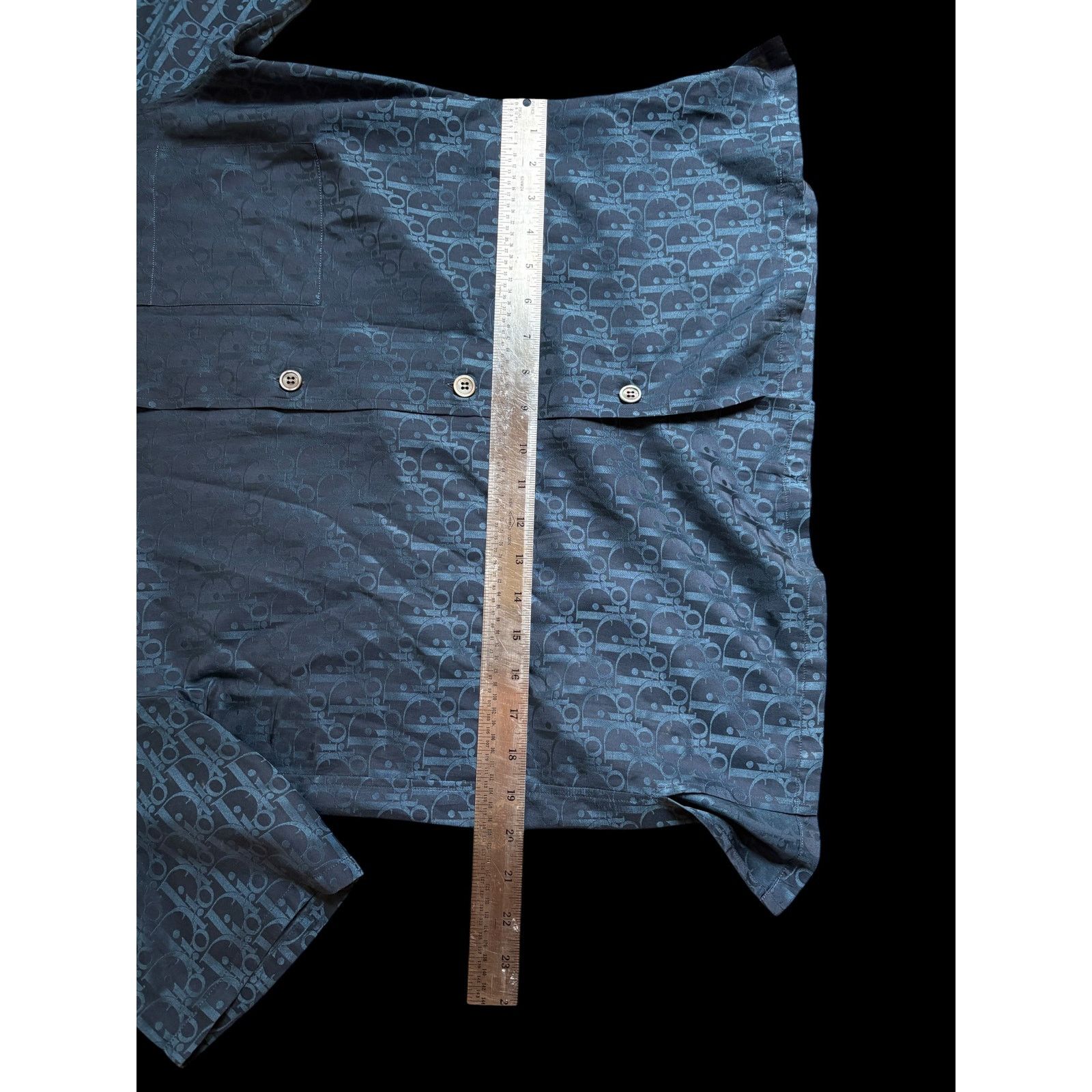 Dior Dior Oblique Blue Silk Cotton Short Sleeve Buttonup Shirt 37 Size US S / EU 44-46 / 1 - 4 Thumbnail